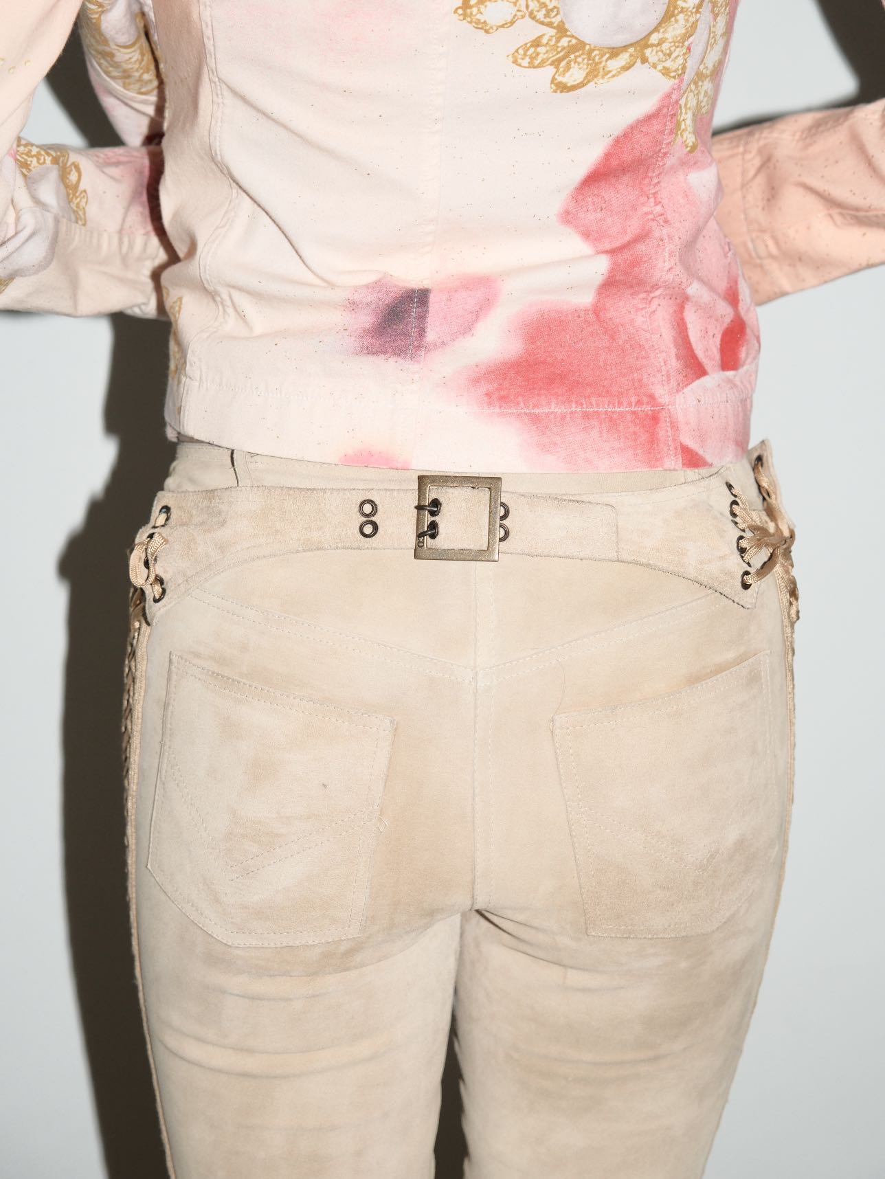 Christian Dior by John Galliano Suede Lace-Up Flared Trousers – EARTH 土