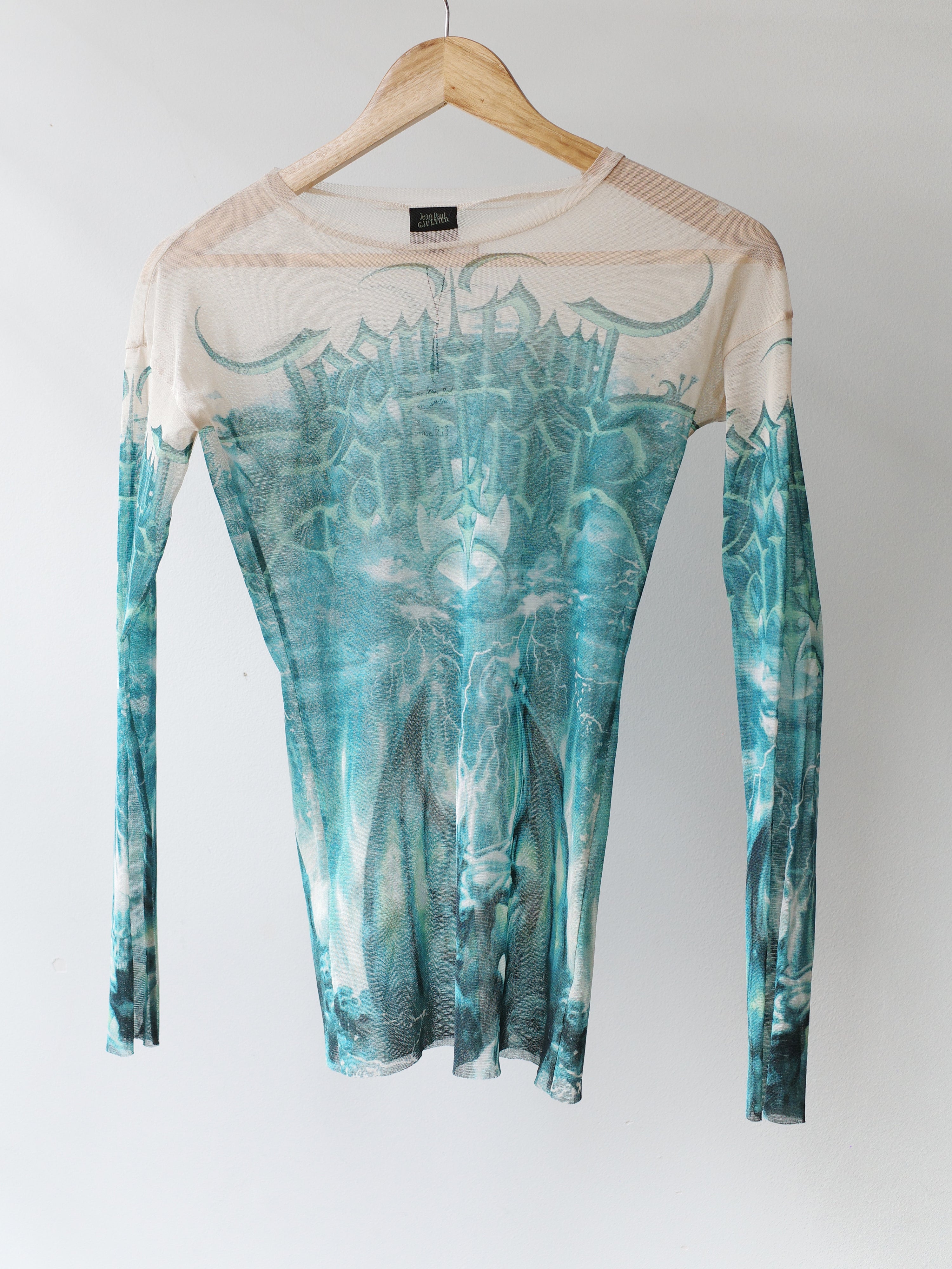 Jean Paul Gaultier Rare Green Satanic Mesh Top – FIRE 火