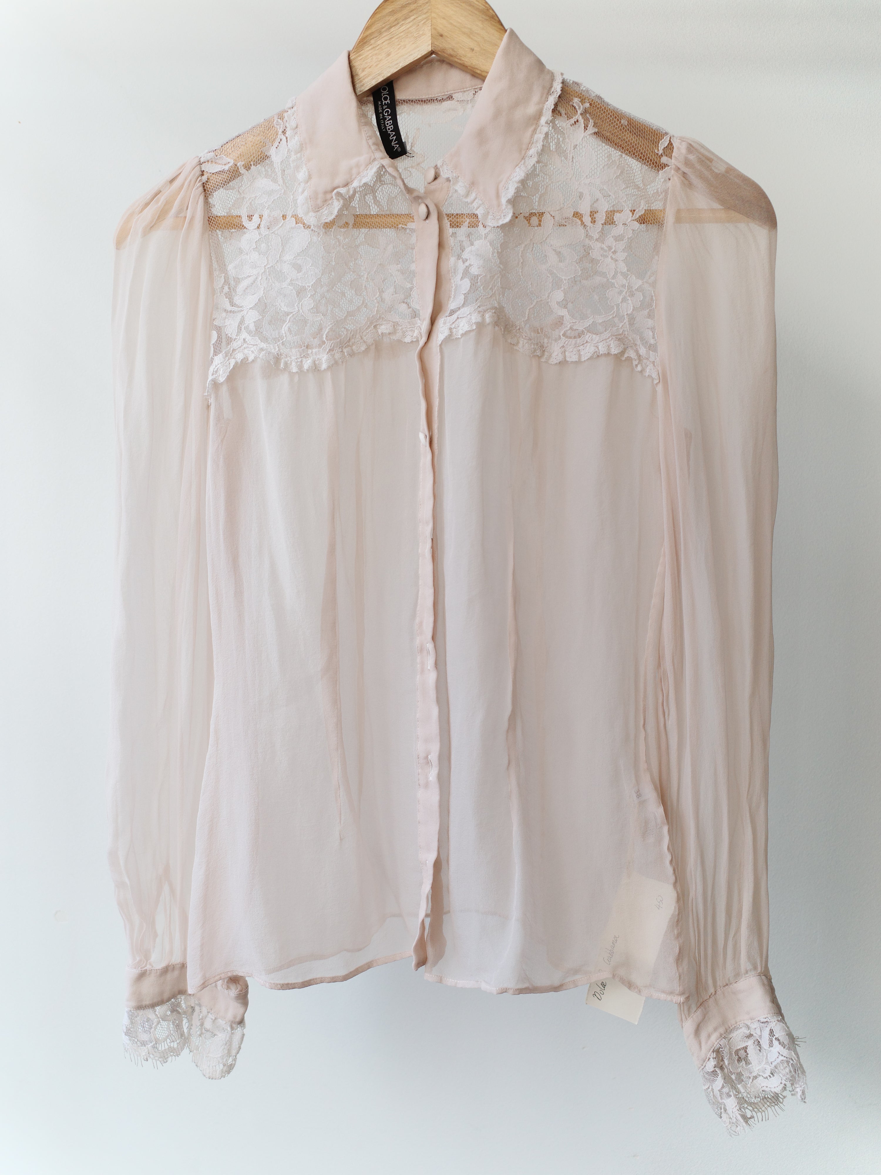 Dolce & Gabbana Lace Sheer Shirt – METAL 金