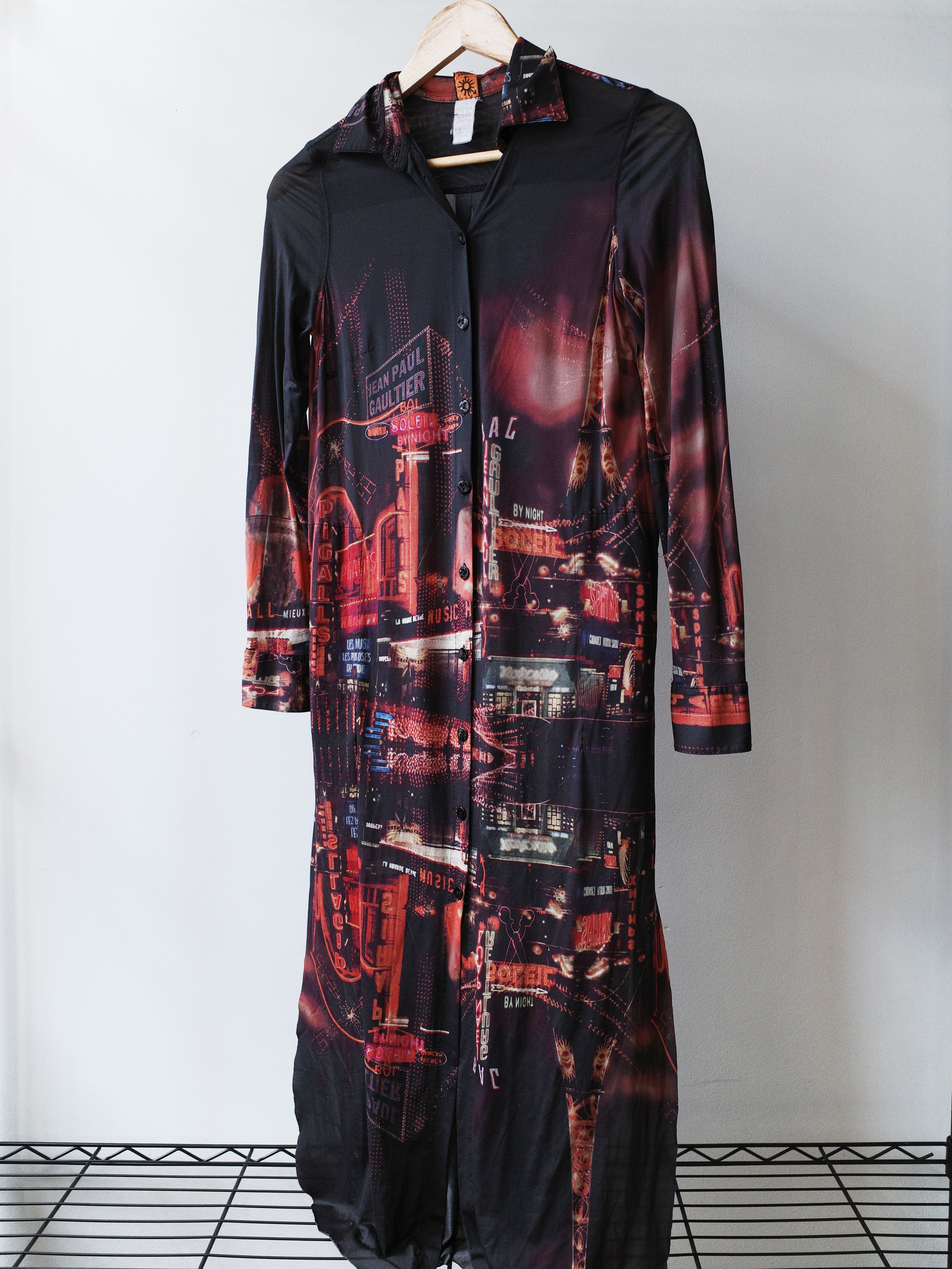Jean Paul Gaultier 1990s Street Scene Print Shirt Dress – EARTH 土