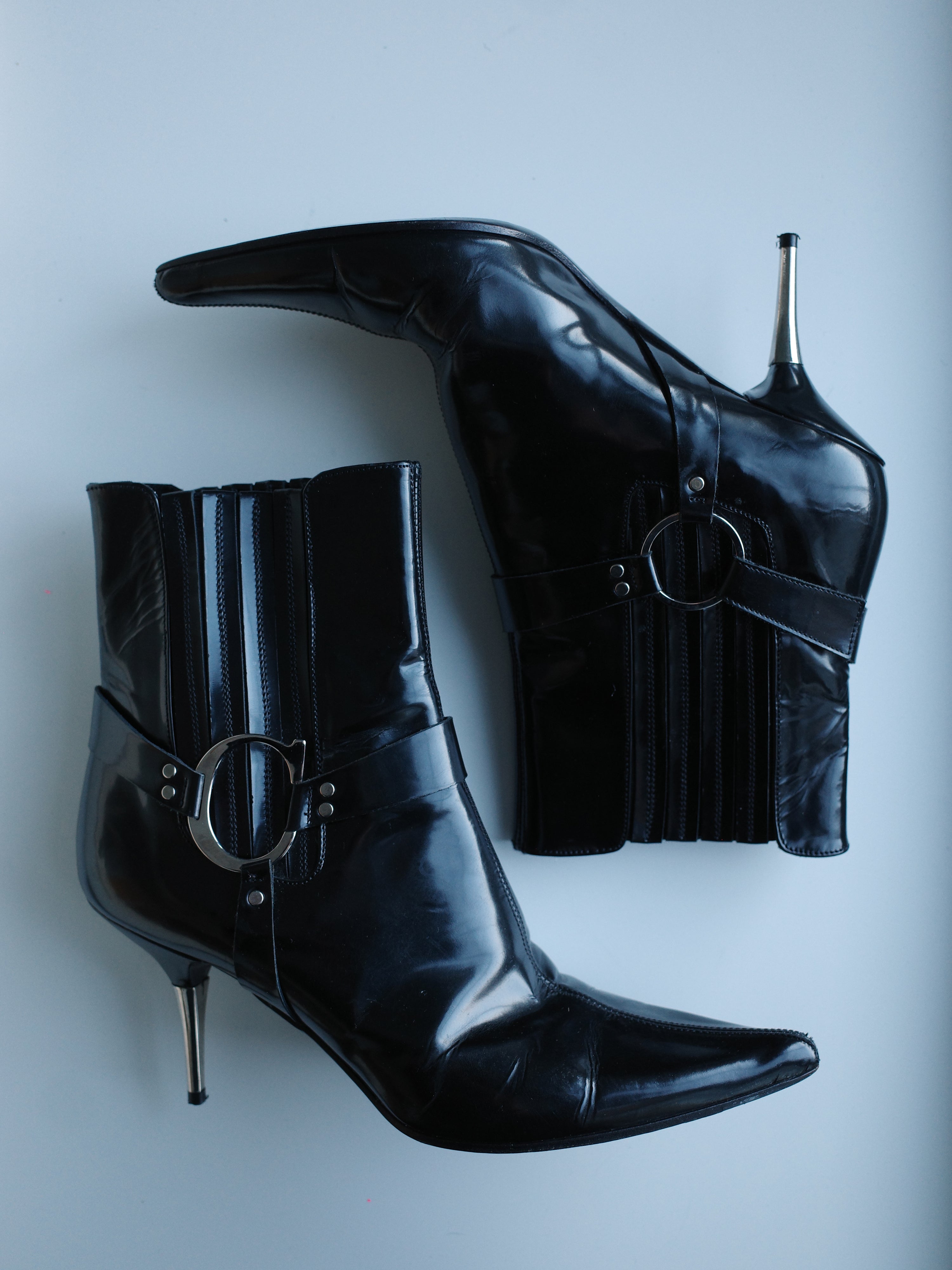 Christian Dior by John Galliano Millennium Hardcore Punk Pointed Boots – METAL 金