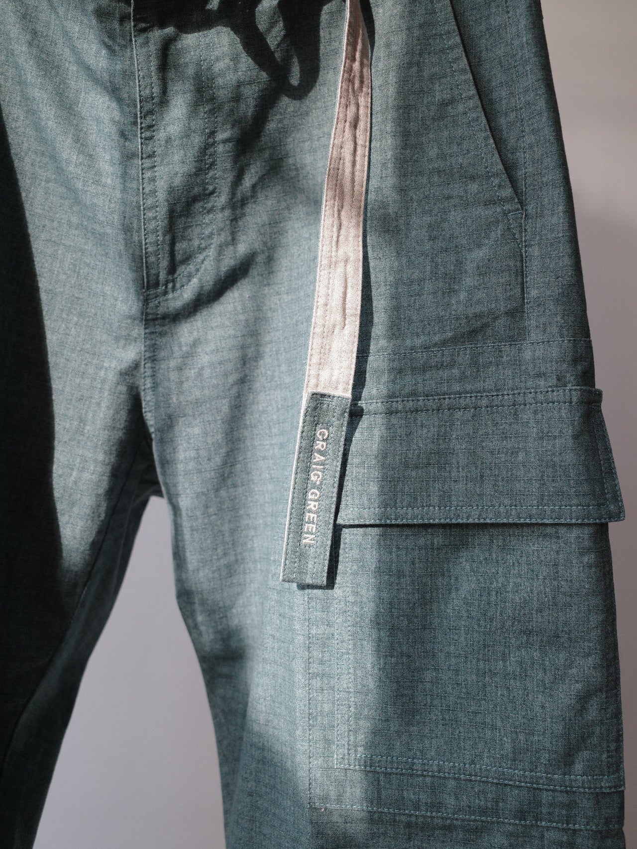Craig Green Teal Cargo Trousers