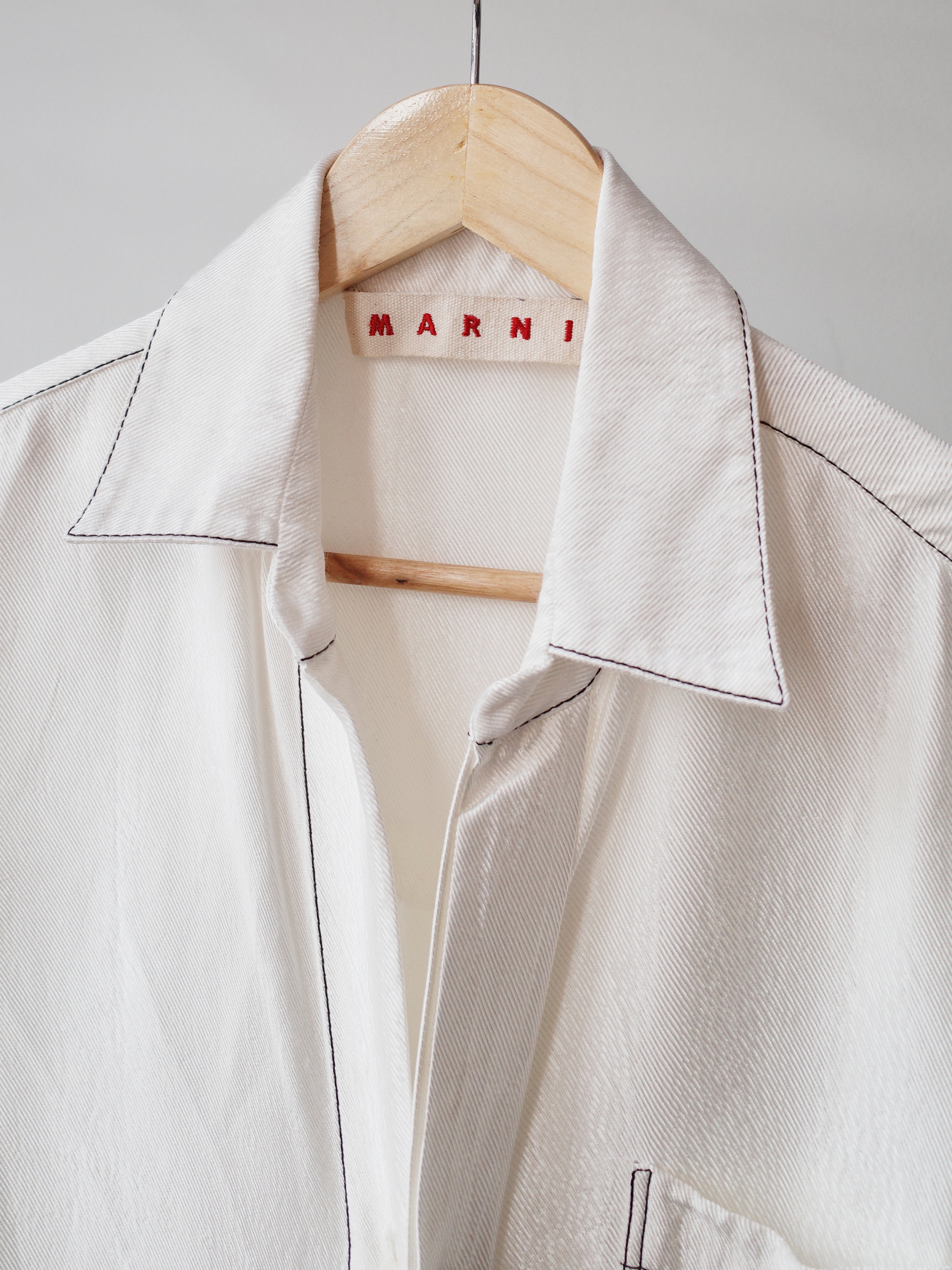 MARNI Iridescent Satin Shirt with Metal Buttons – METAL 金