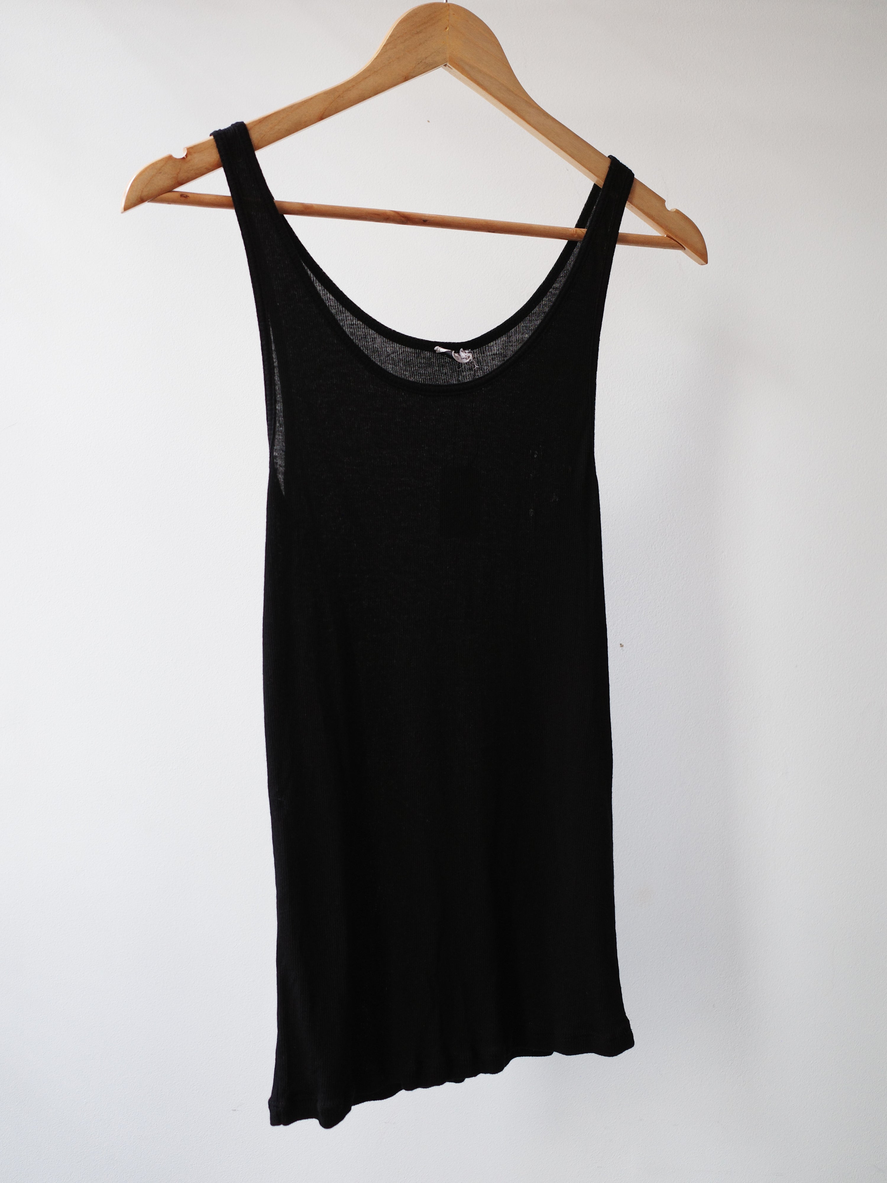 Saint Laurent Distressed Black Tank Top – FIRE 火