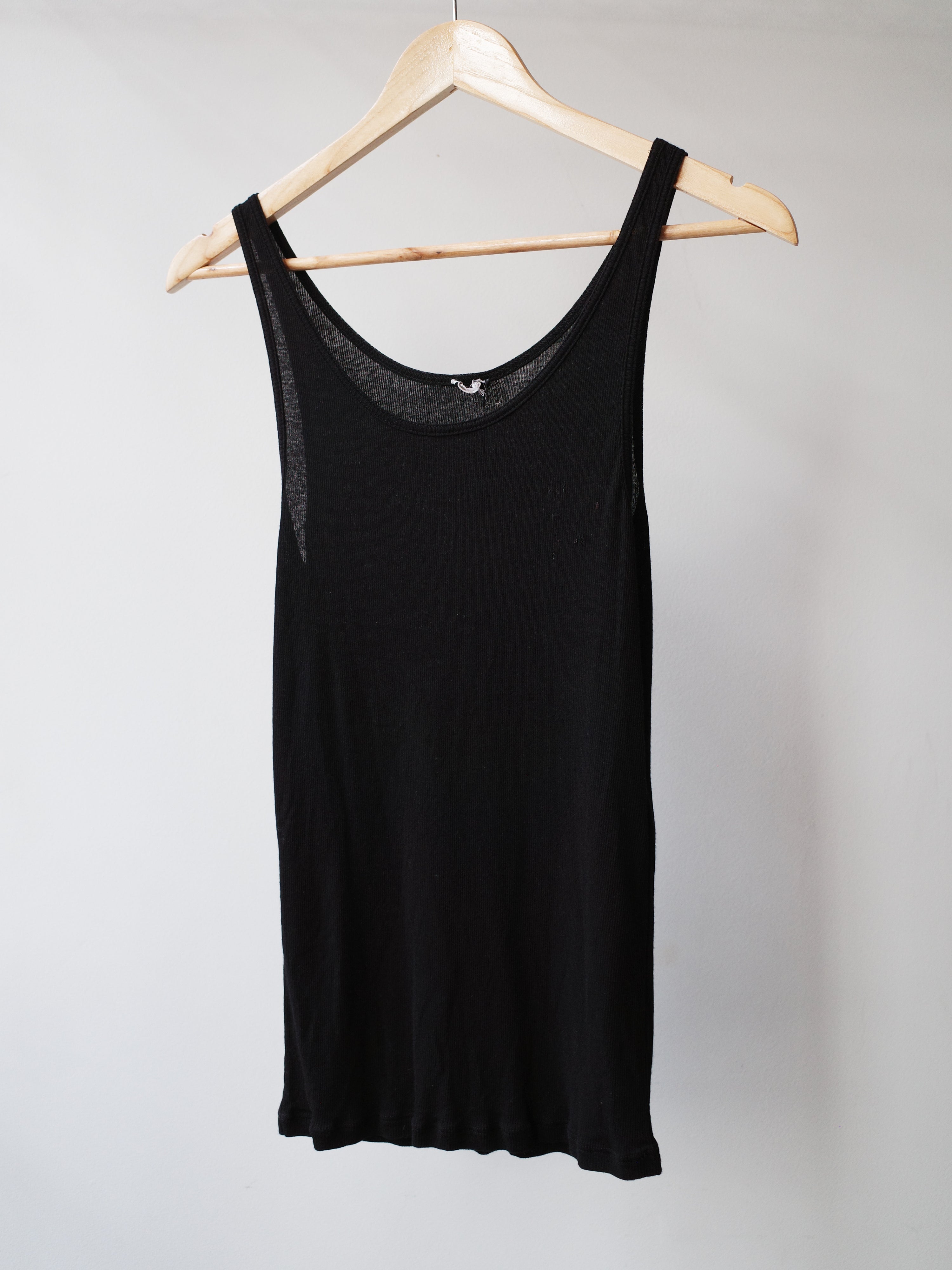 Saint Laurent Distressed Black Tank Top – FIRE 火