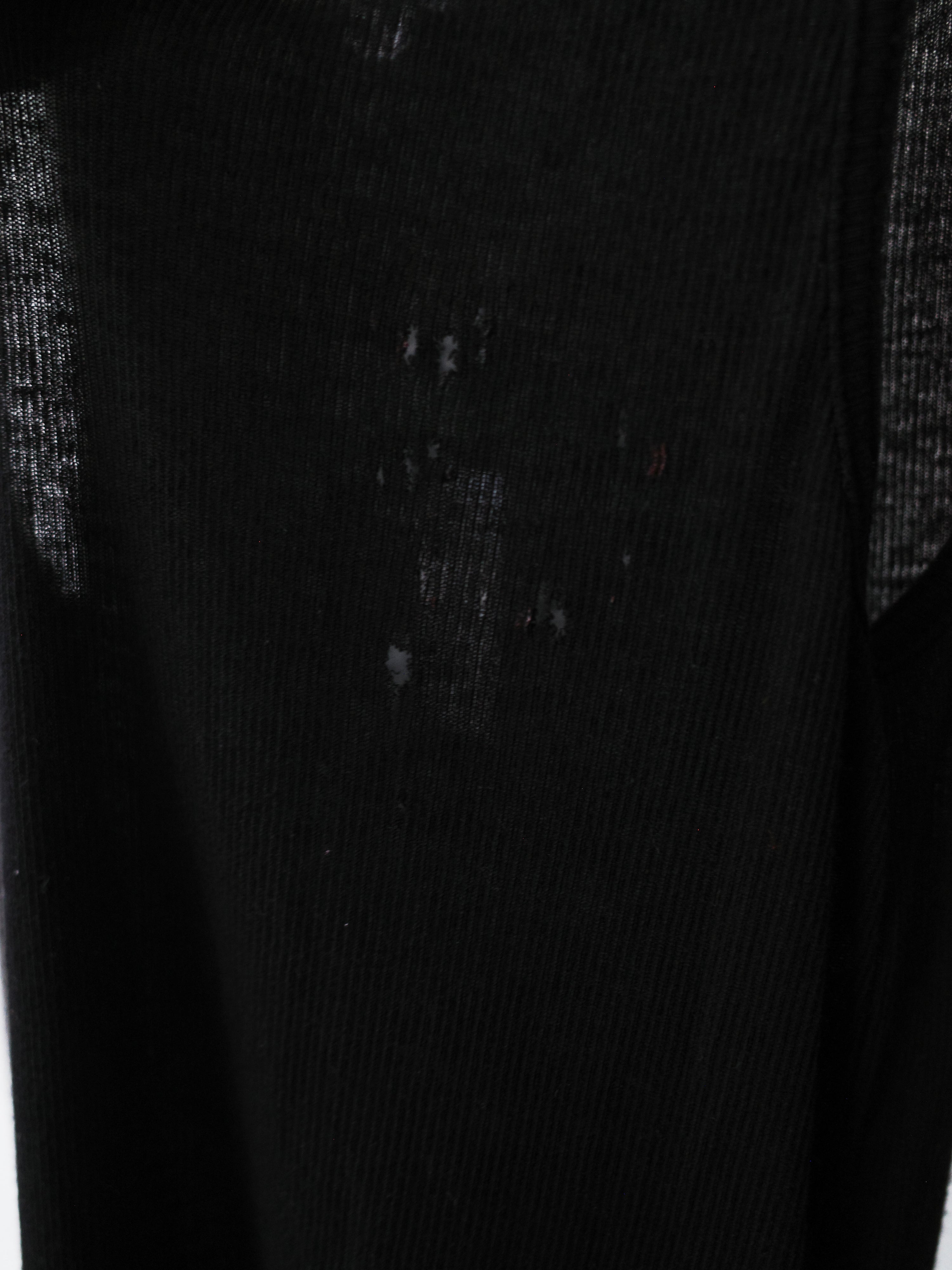 Saint Laurent Distressed Black Tank Top – FIRE 火