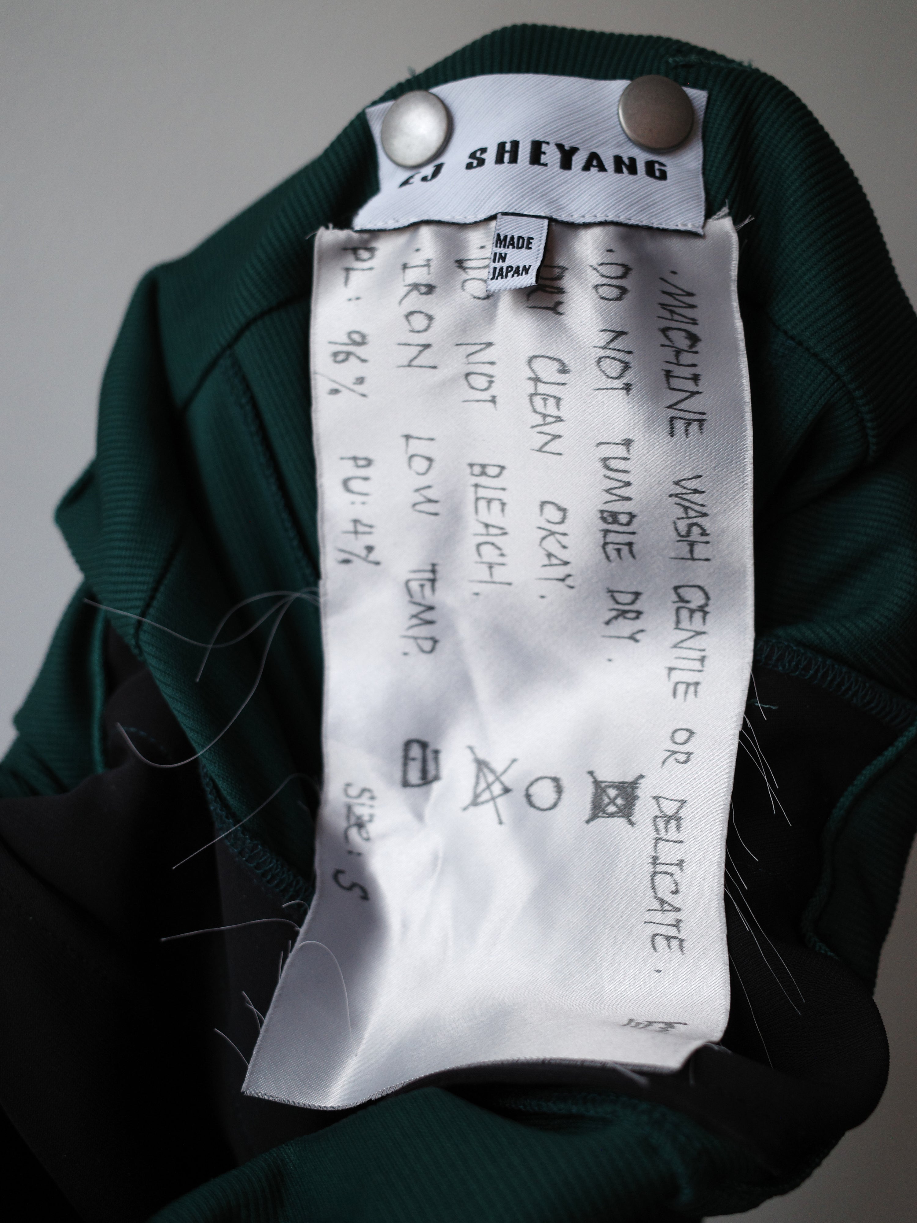 EJ SHEYANG Green Geometric Trousers