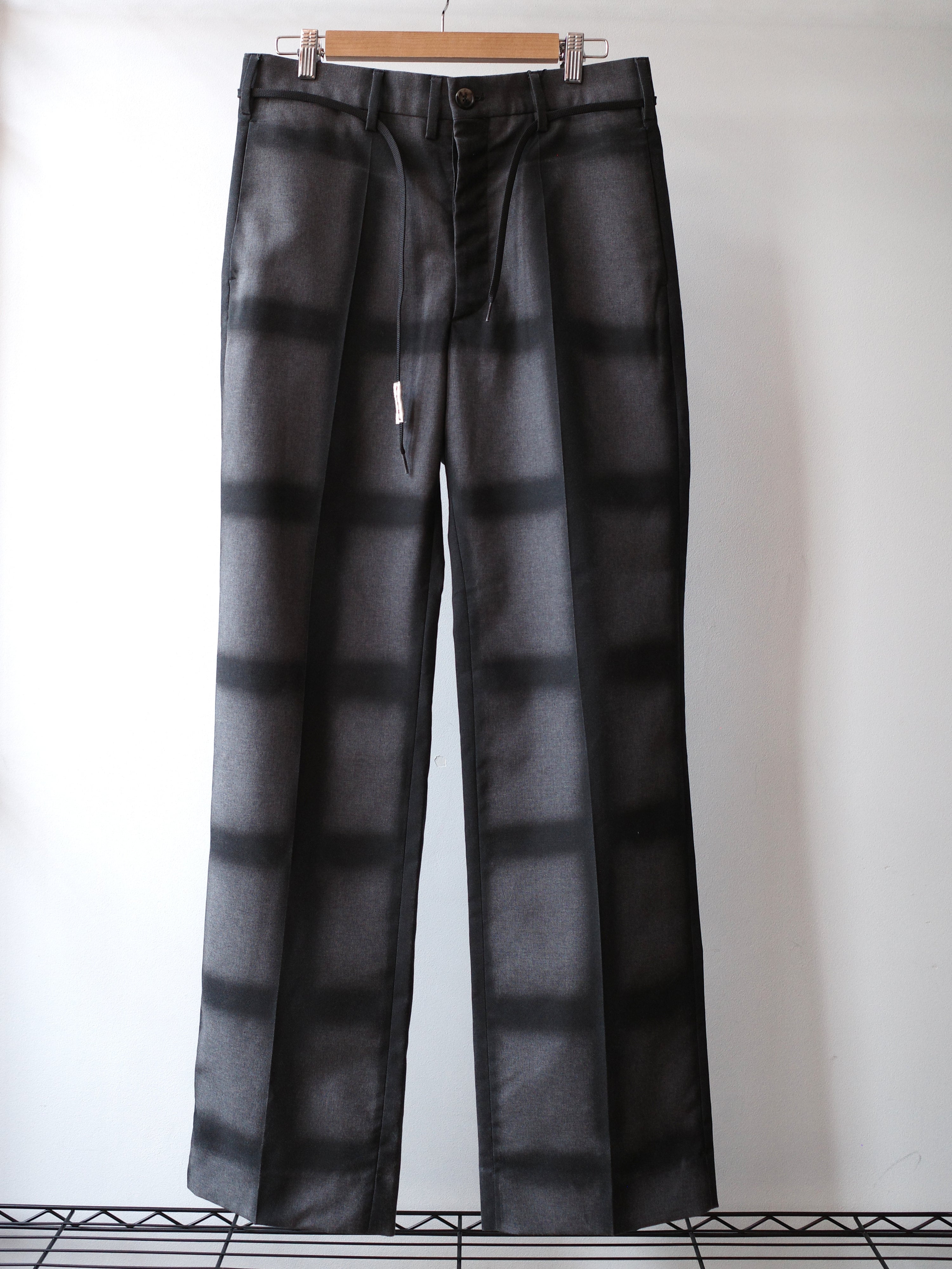 Marni Grey Black Check Spray Print Trousers