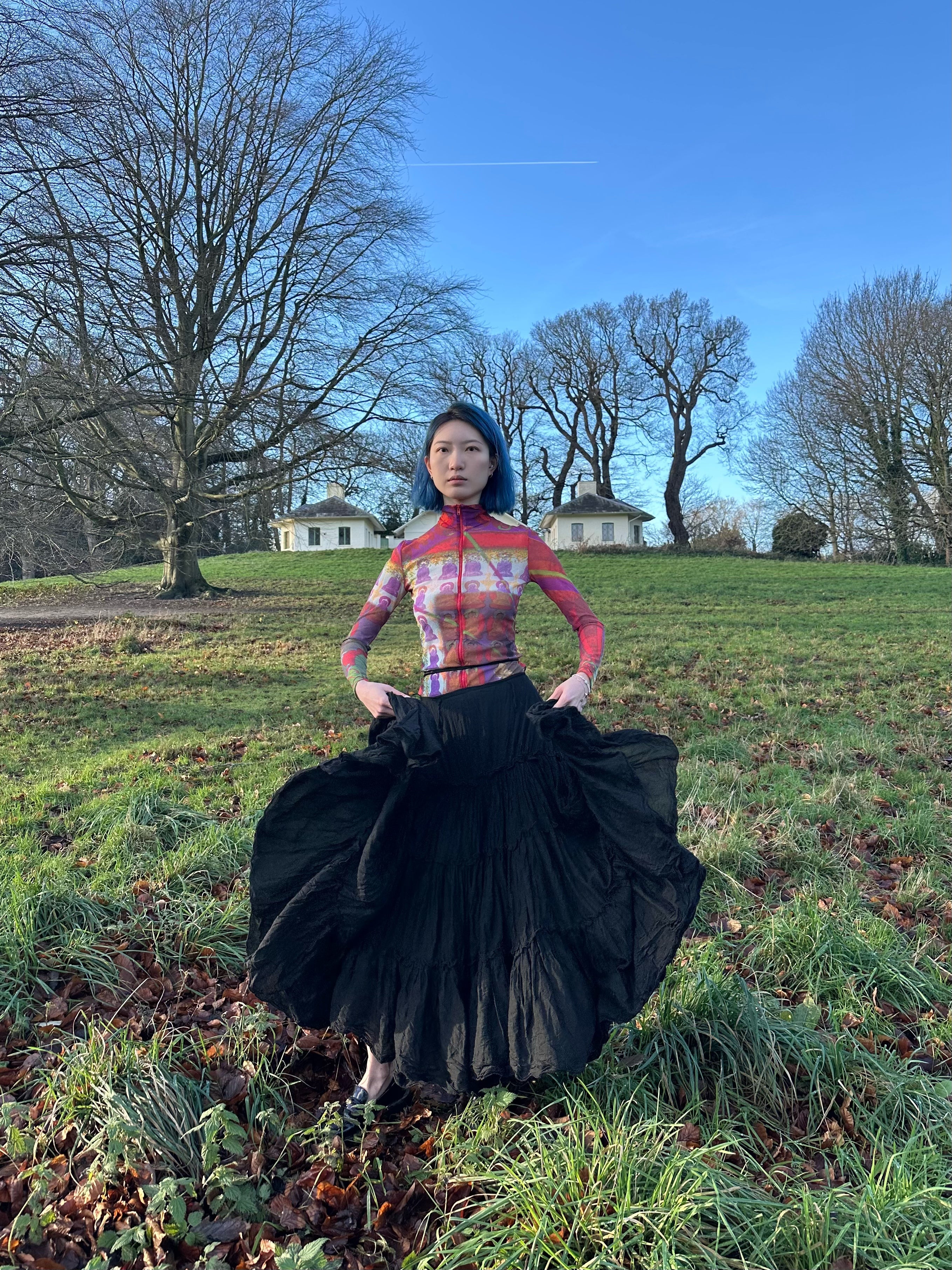 Jean Paul Gaultier Black Tiered Maxi Skirt – WATER 水