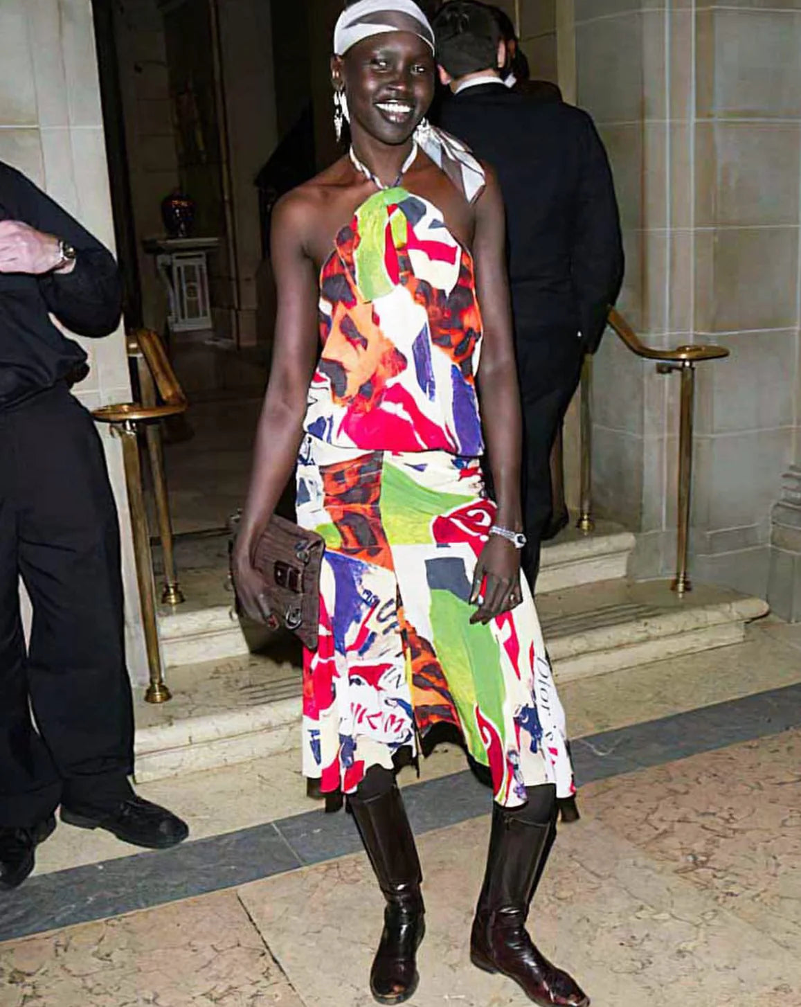 Christian Dior SS2003 “70% OFF” Abstract Print Bias-Cut Dress – FIRE 火
