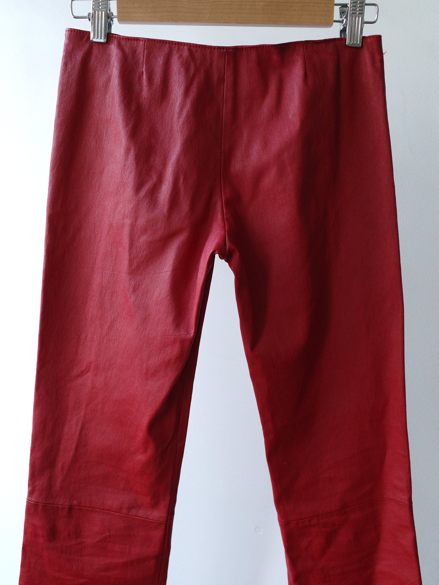 Chrome Hearts Ultra-Rare Red Full Leather Pants – FIRE 火