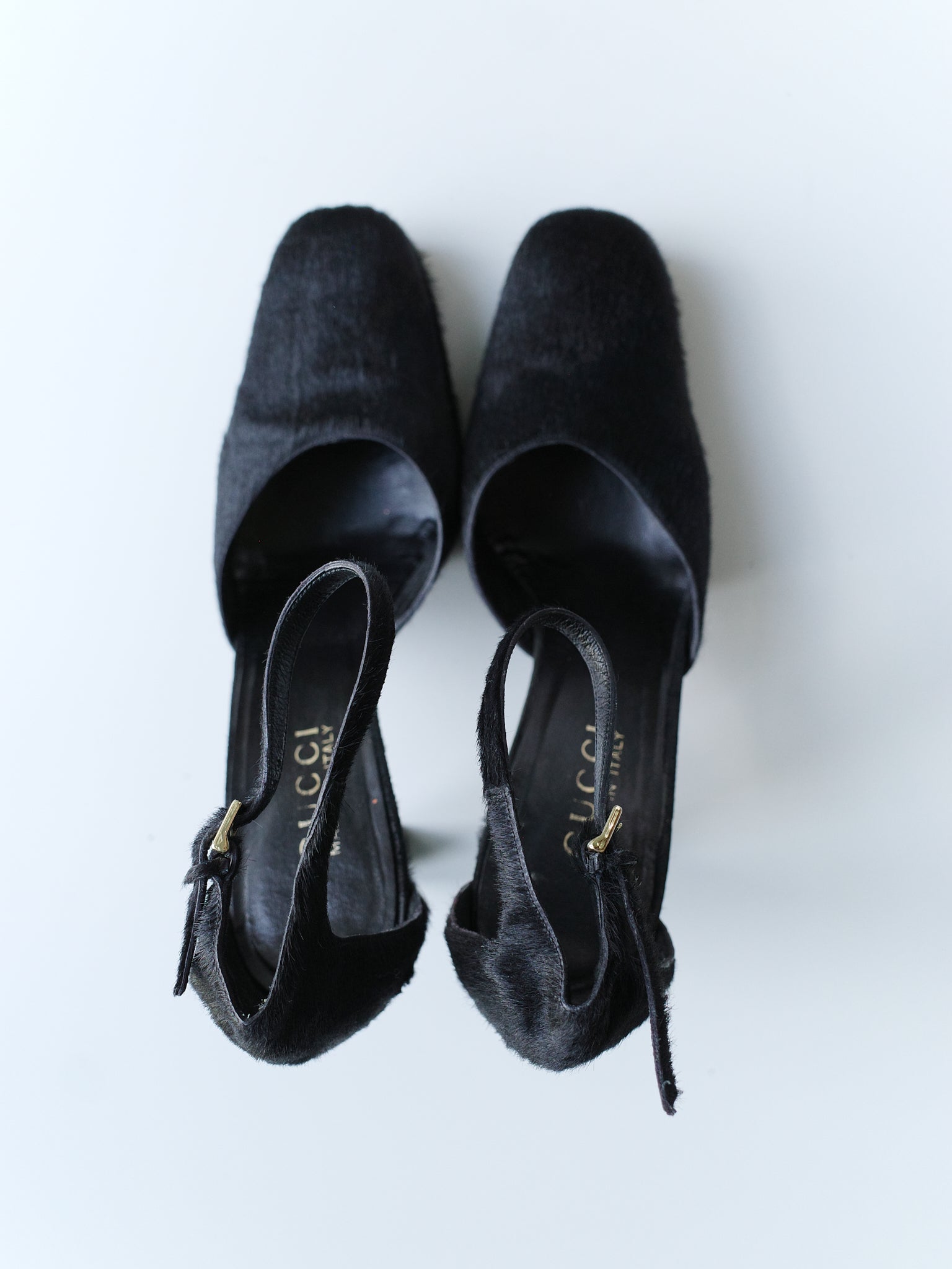 Gucci by Tom Ford 1996 Pony Hair Horsebit Heels – FIRE 火