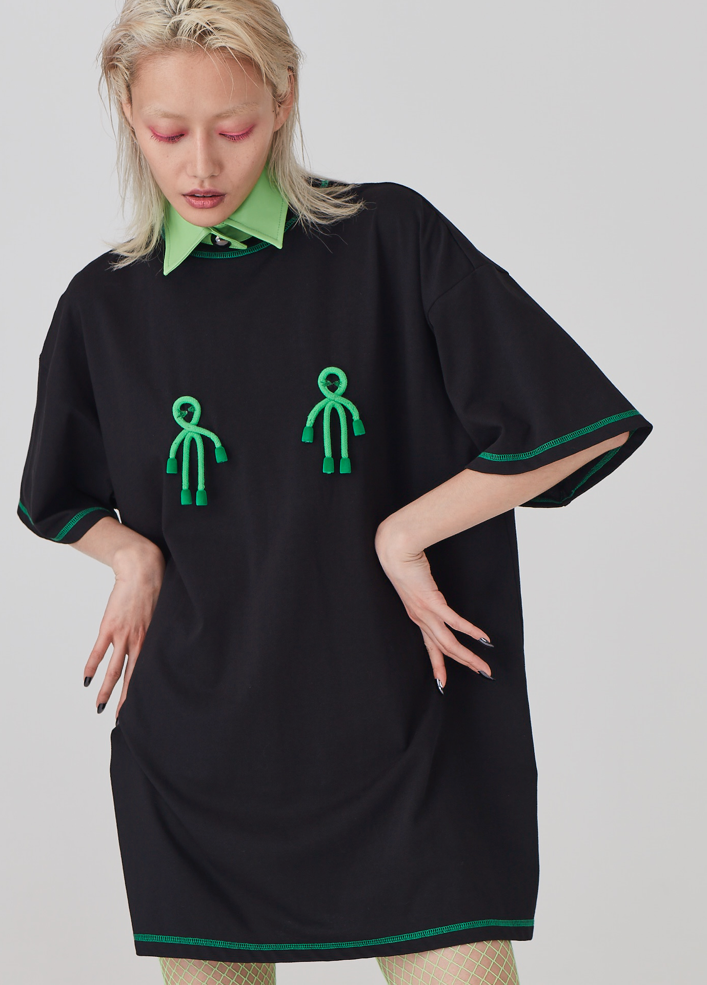 OVER RANGE Green Alien Rope T-shirt – METAL 金