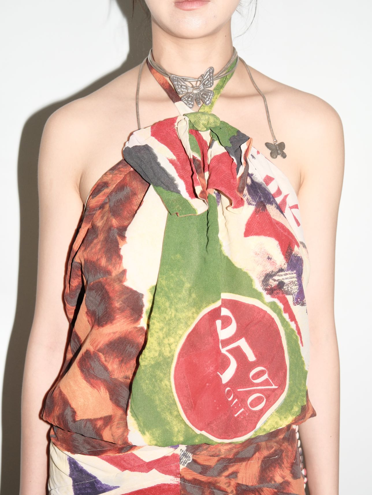 Christian Dior SS2003 “70% OFF” Abstract Print Bias-Cut Dress – FIRE 火