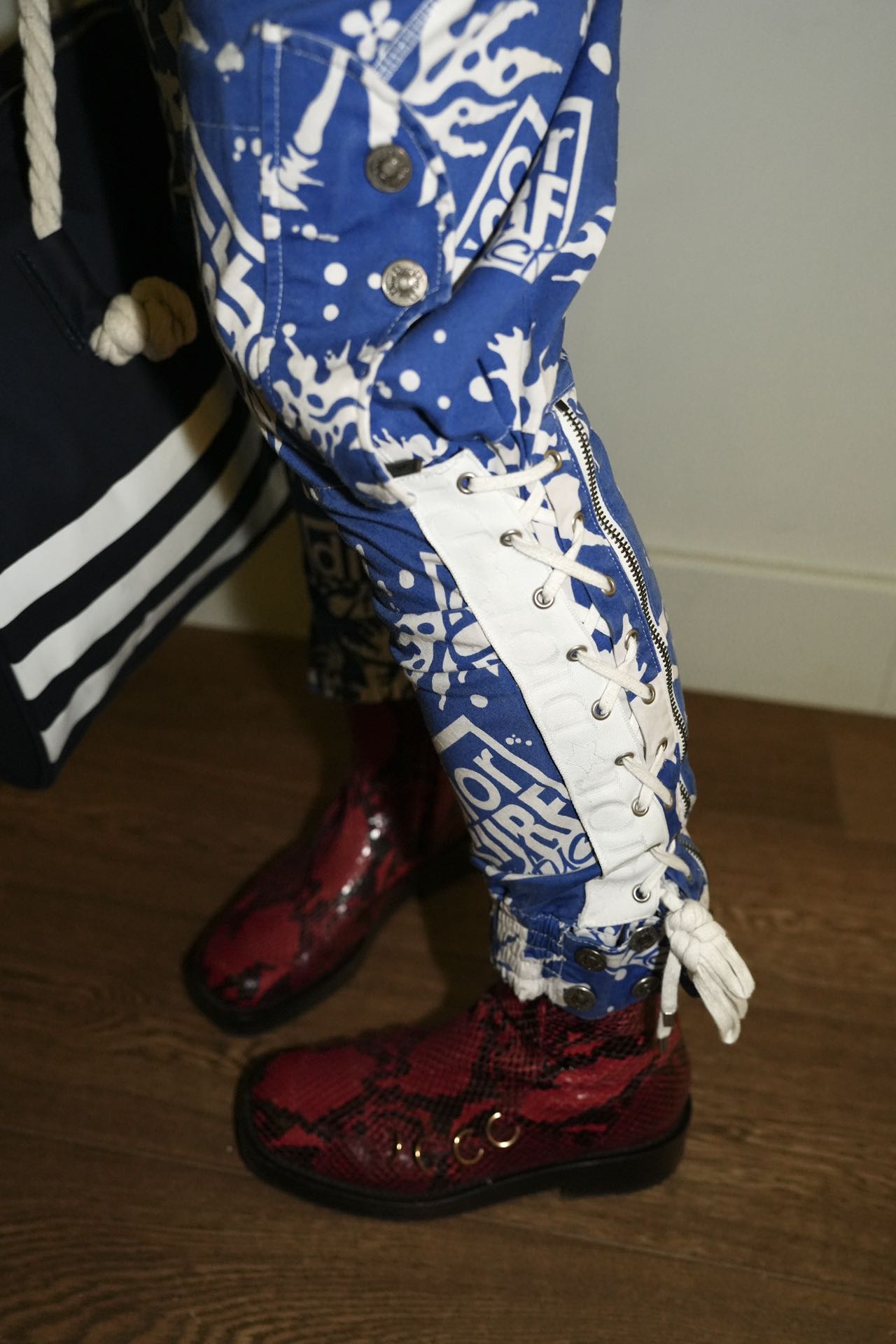 Christian Dior S/S 2004 “Dior Surf Chick” Lace-Up Pants – WATER 水