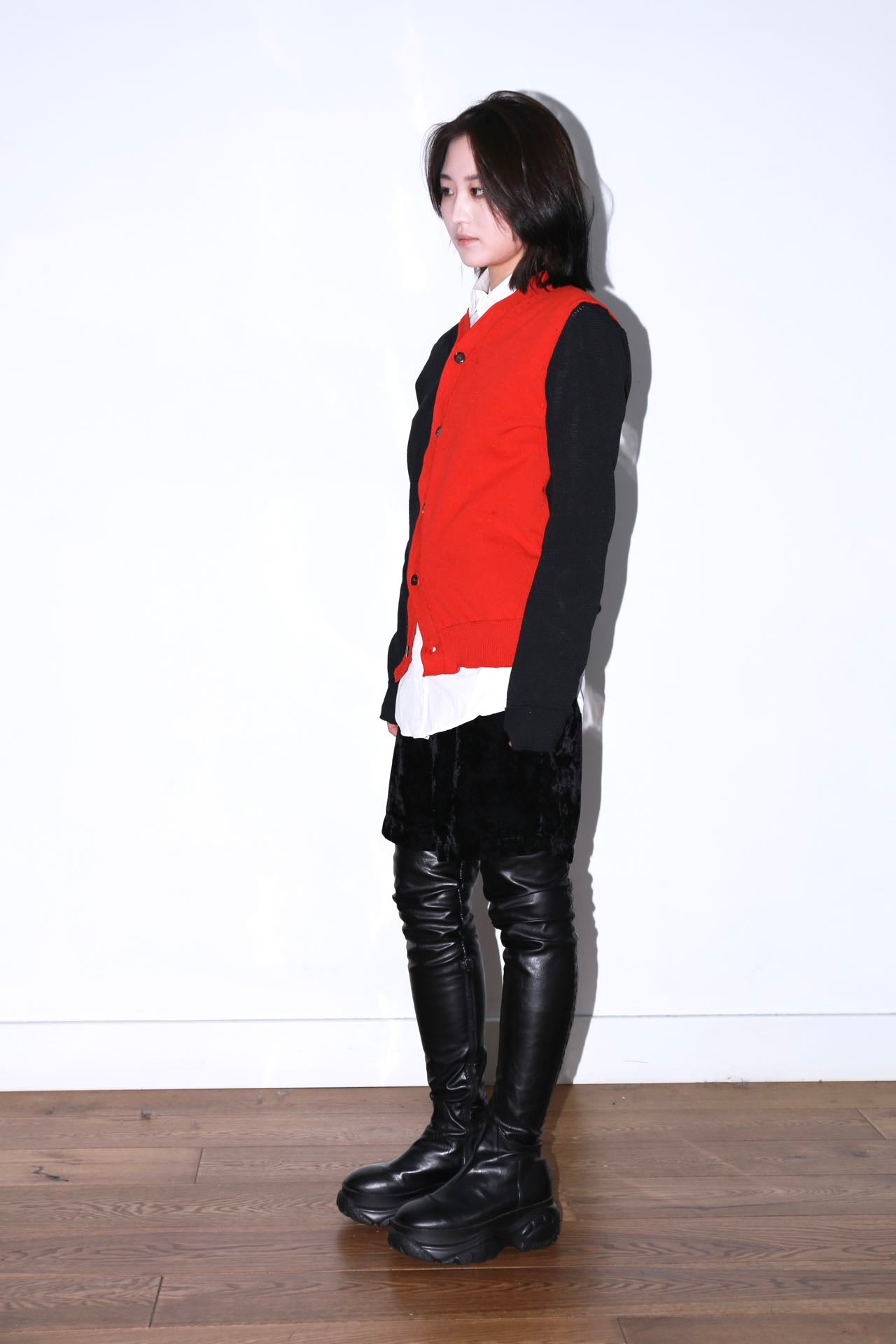 Comme des Garçons SHIRT Two-Tone Knit Cardigan – FIRE 火