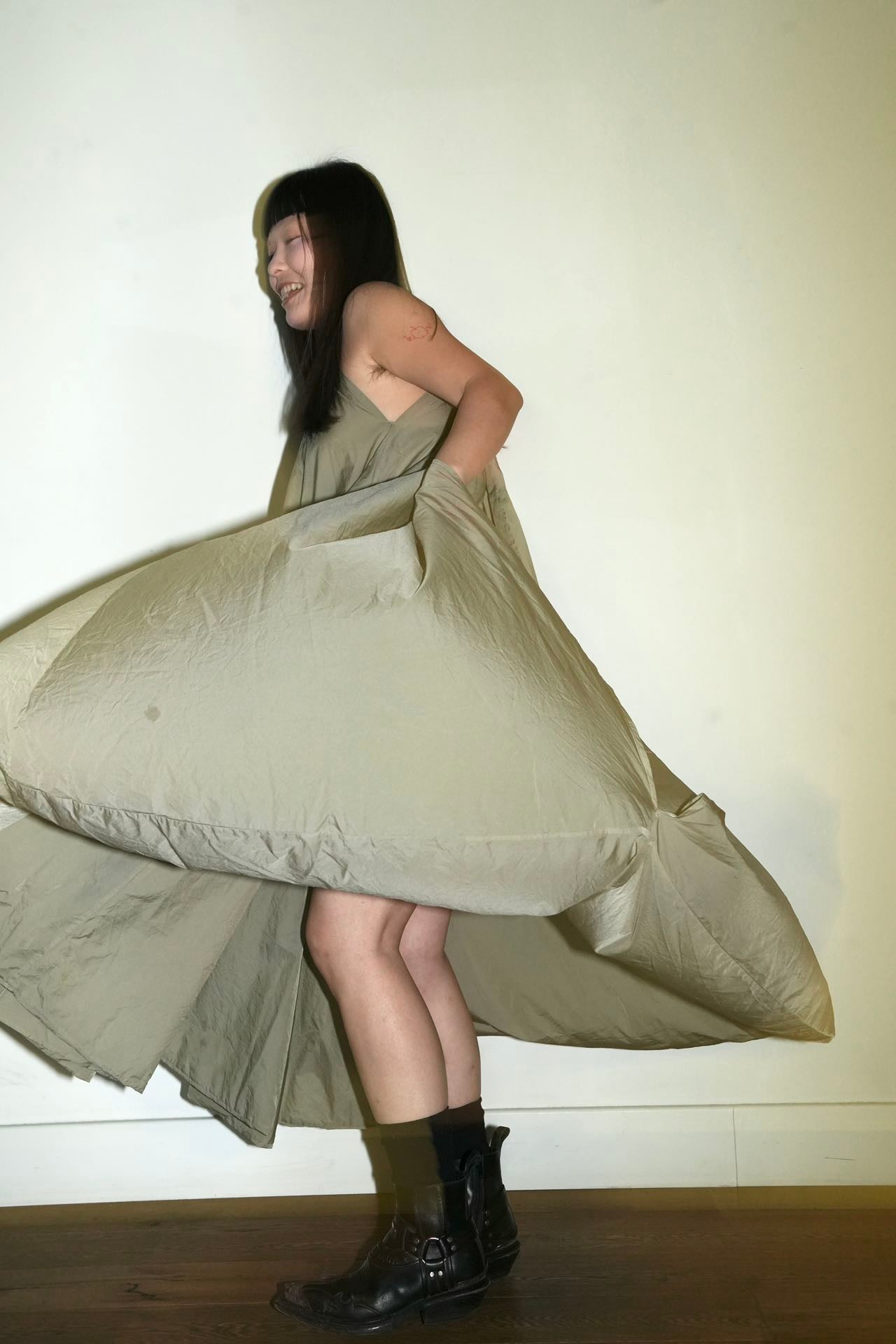 Issey Miyake Technology fabric Light Weight Parachute Dress