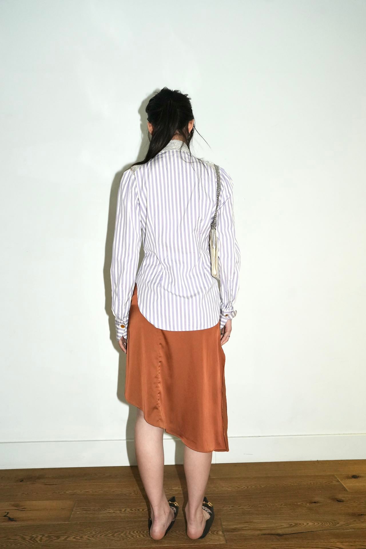 Vivienne Westwood Vintage Metallic Bib Striped Shirt – METAL 金