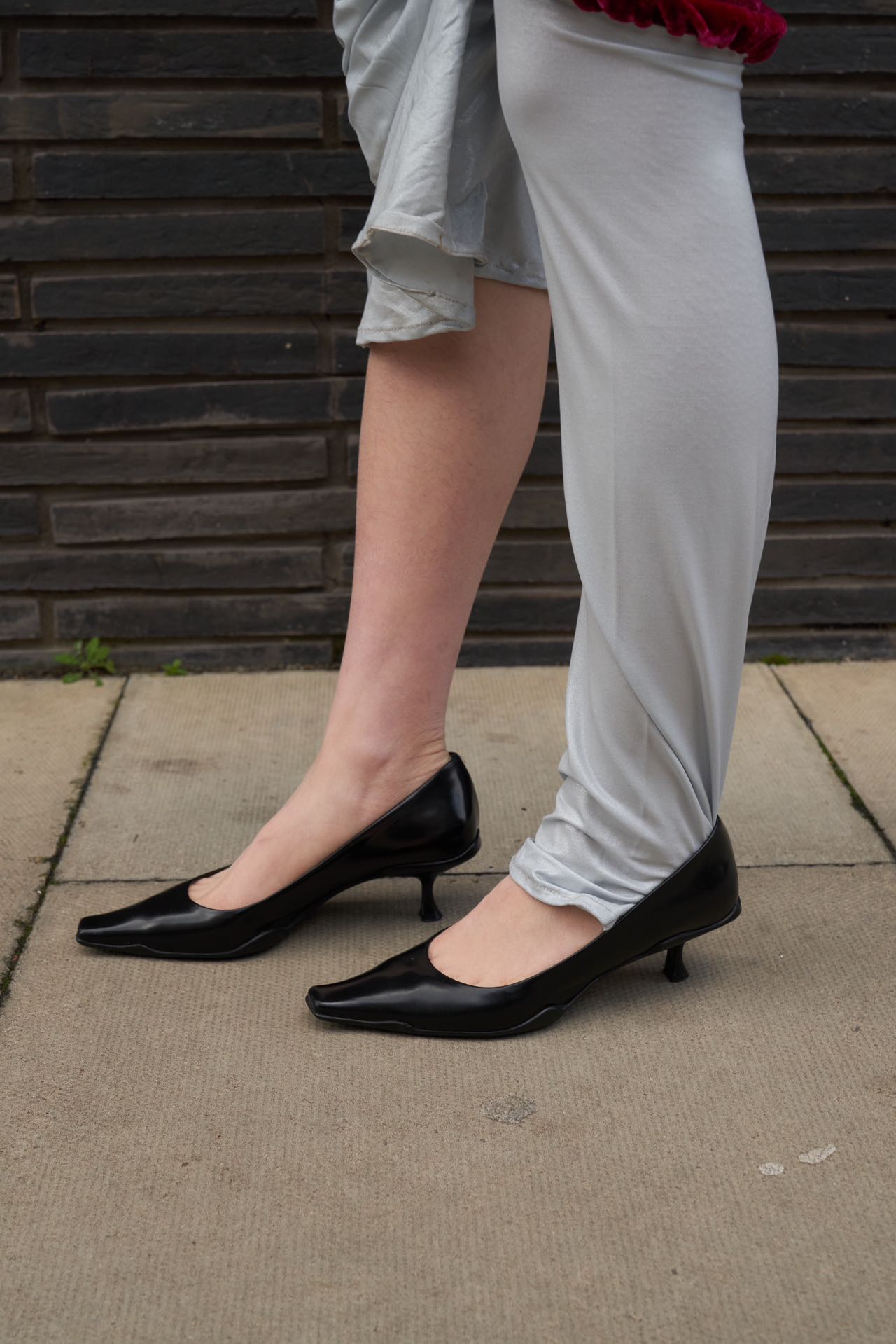 Prada Sport Black Patent Kitten Heels – METAL 金