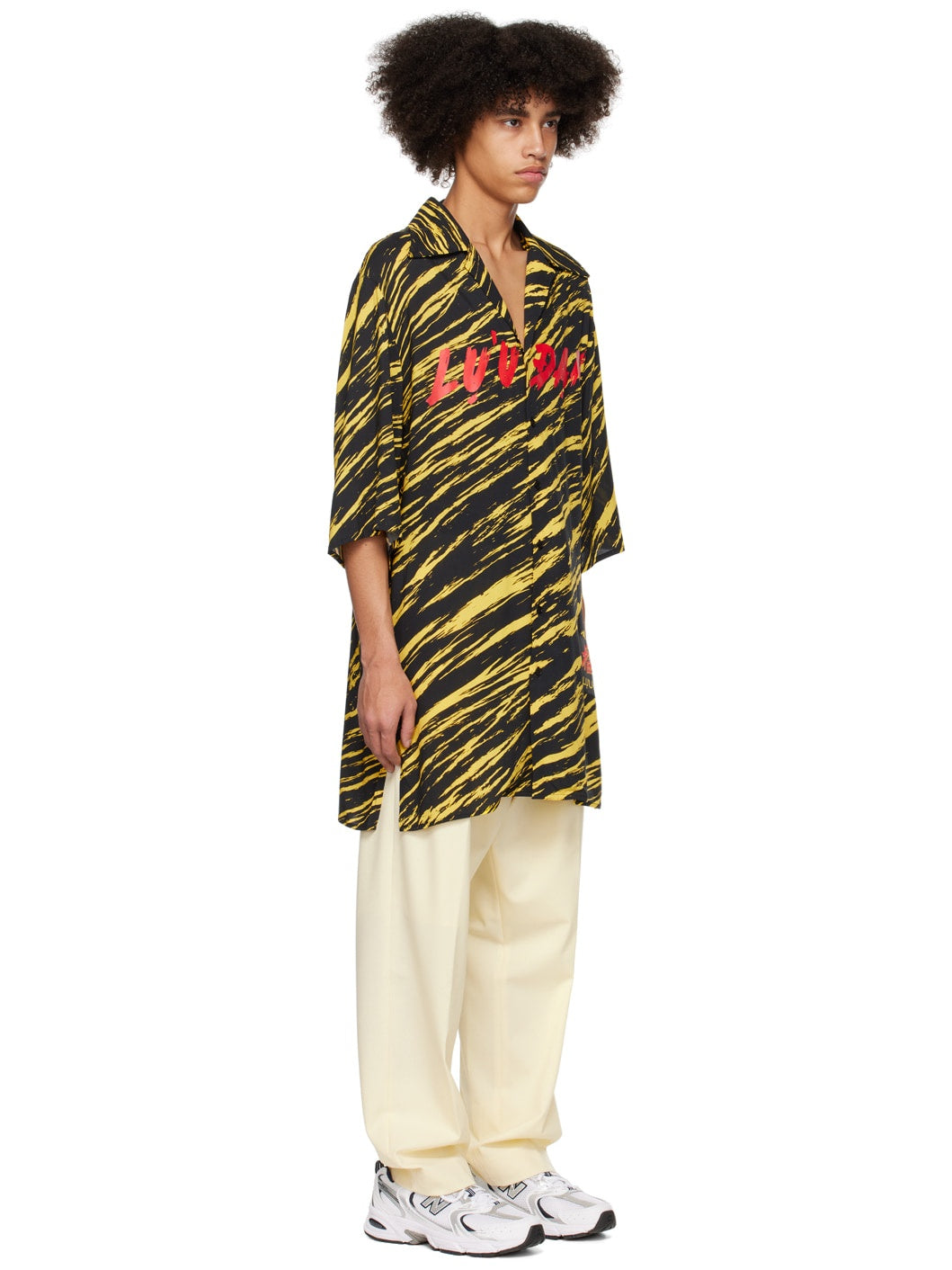 LU’U DAN Tiger-Stripe Oversized Shirt – WOOD 木