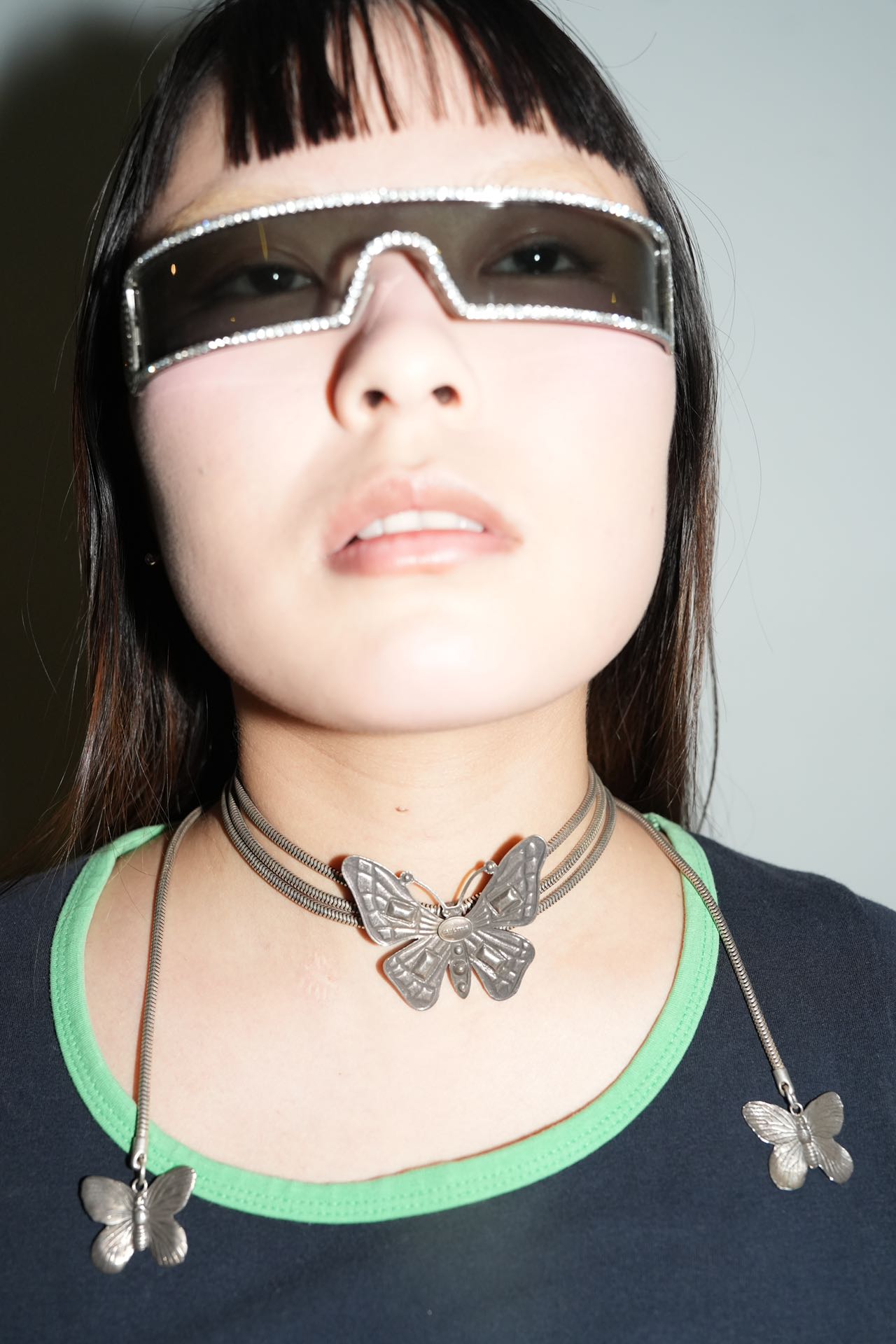 Christian Dior by John Galliano Swarovski Cyber Visor Sunglasses – FIRE 火