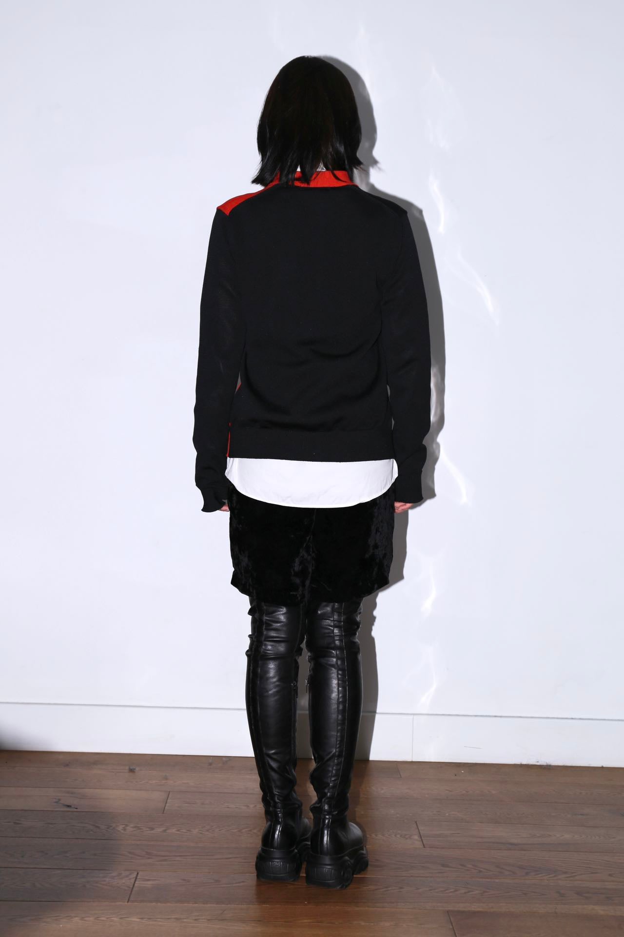 Comme des Garçons SHIRT Two-Tone Knit Cardigan – FIRE 火