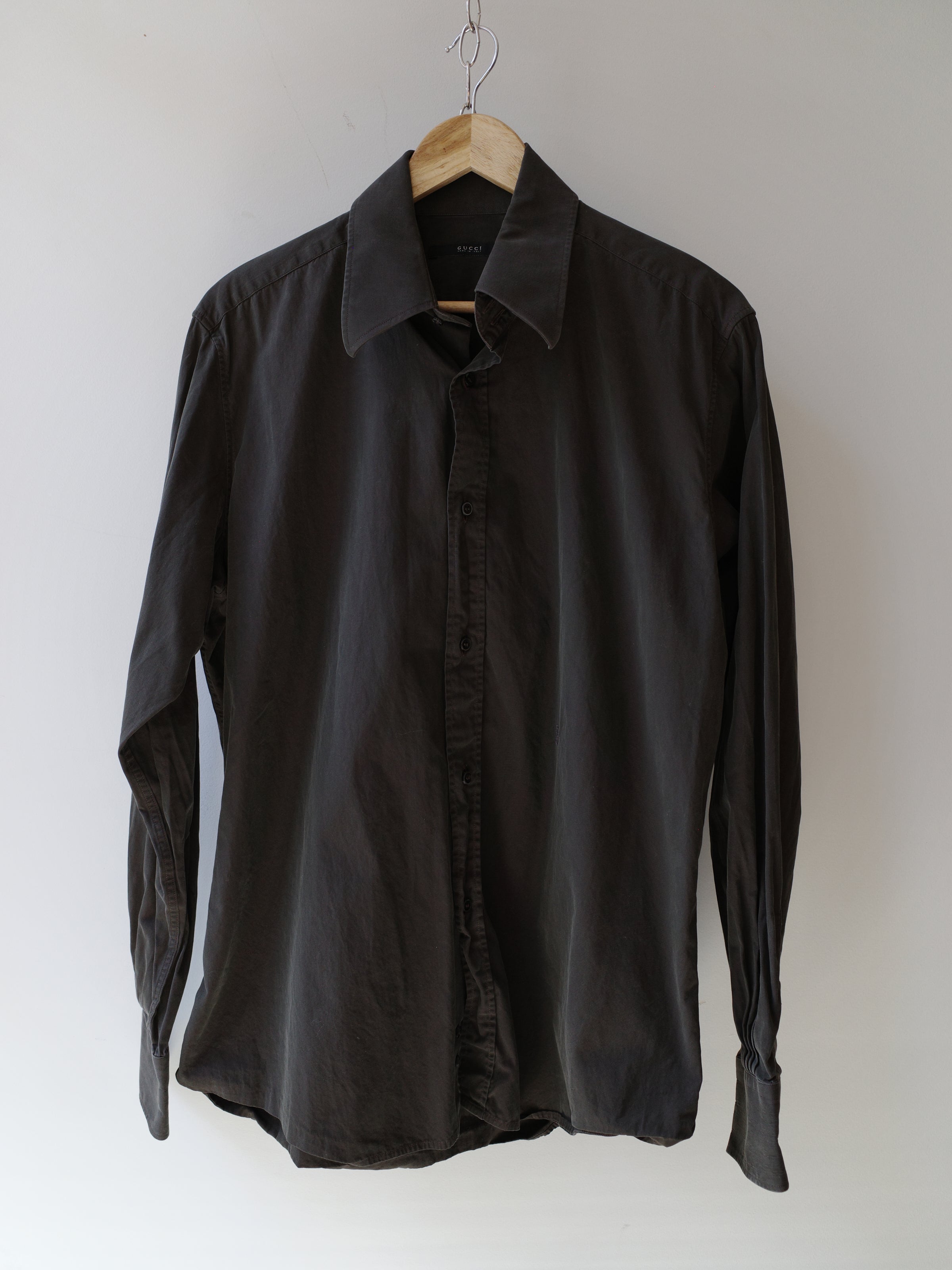 Gucci by Tom Ford Iridescent Brown Cotton Shirt – WOOD 木