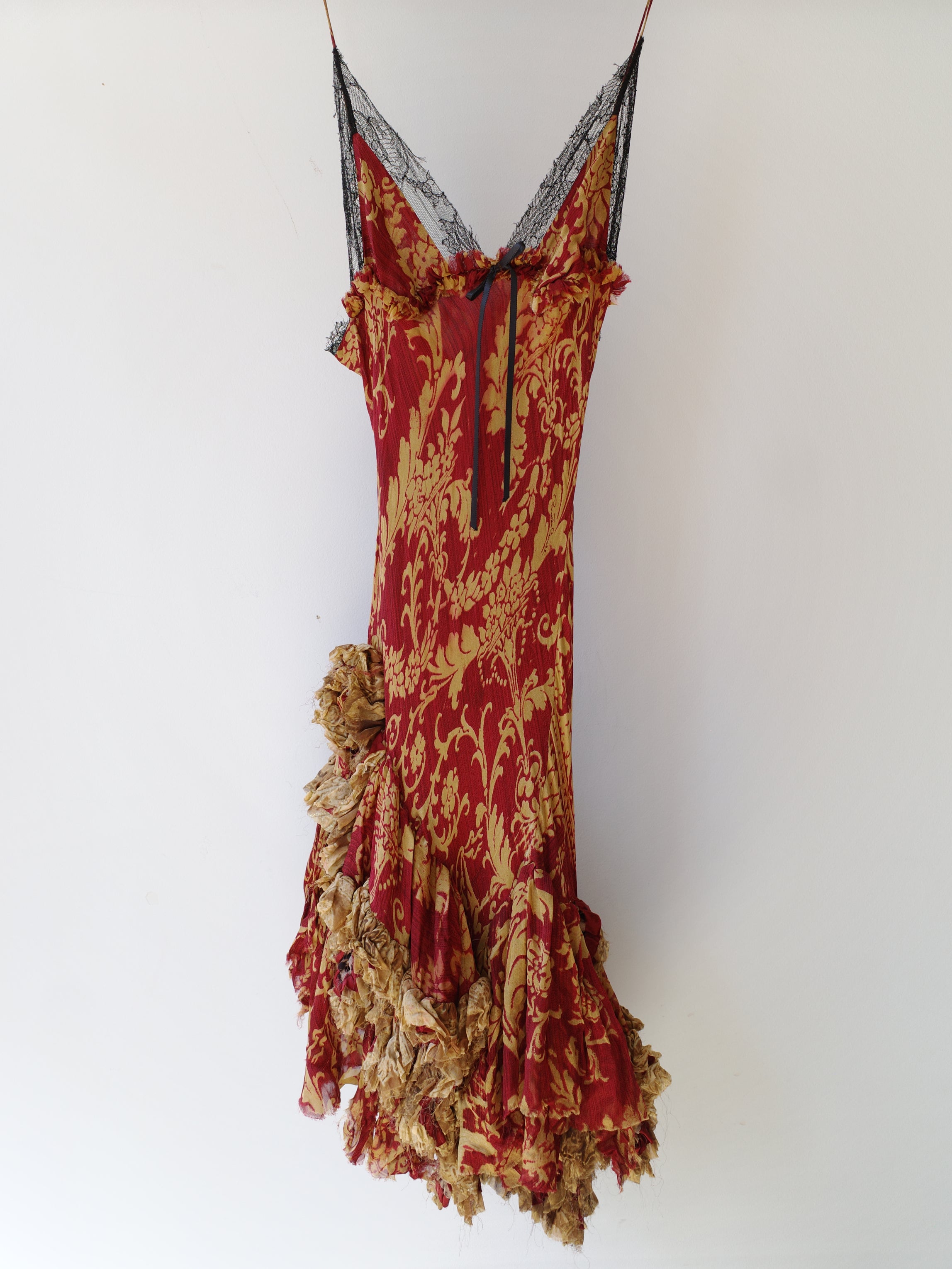 Roberto Cavalli Spring 2001 Runway Silk Gown – FIRE 火