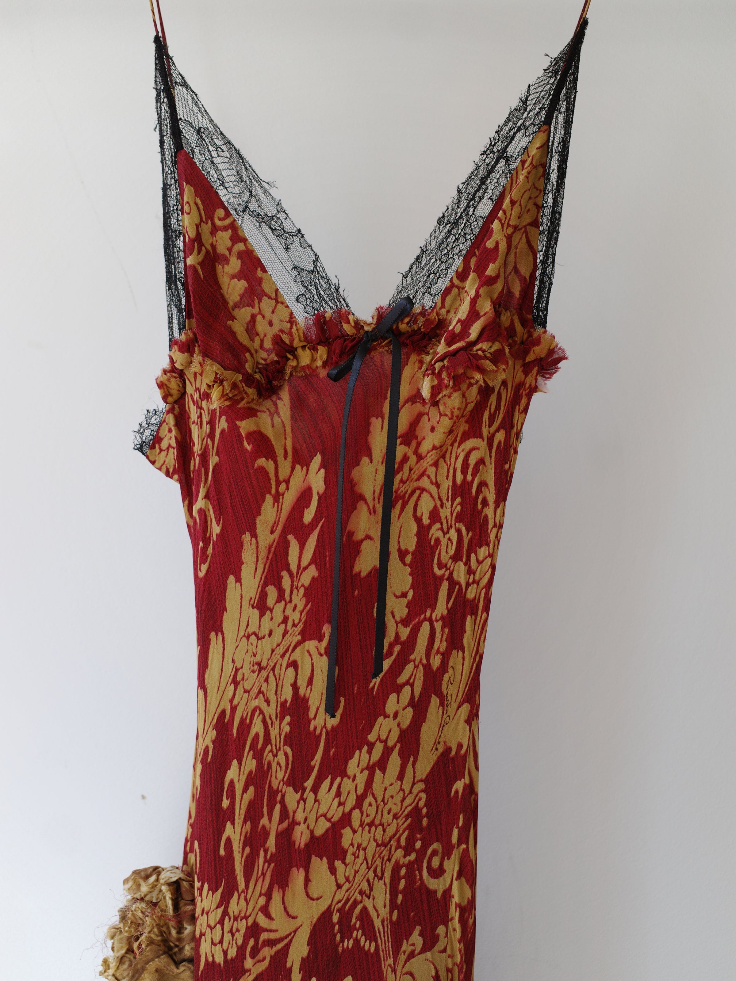 Roberto Cavalli Spring 2001 Runway Silk Gown – FIRE 火