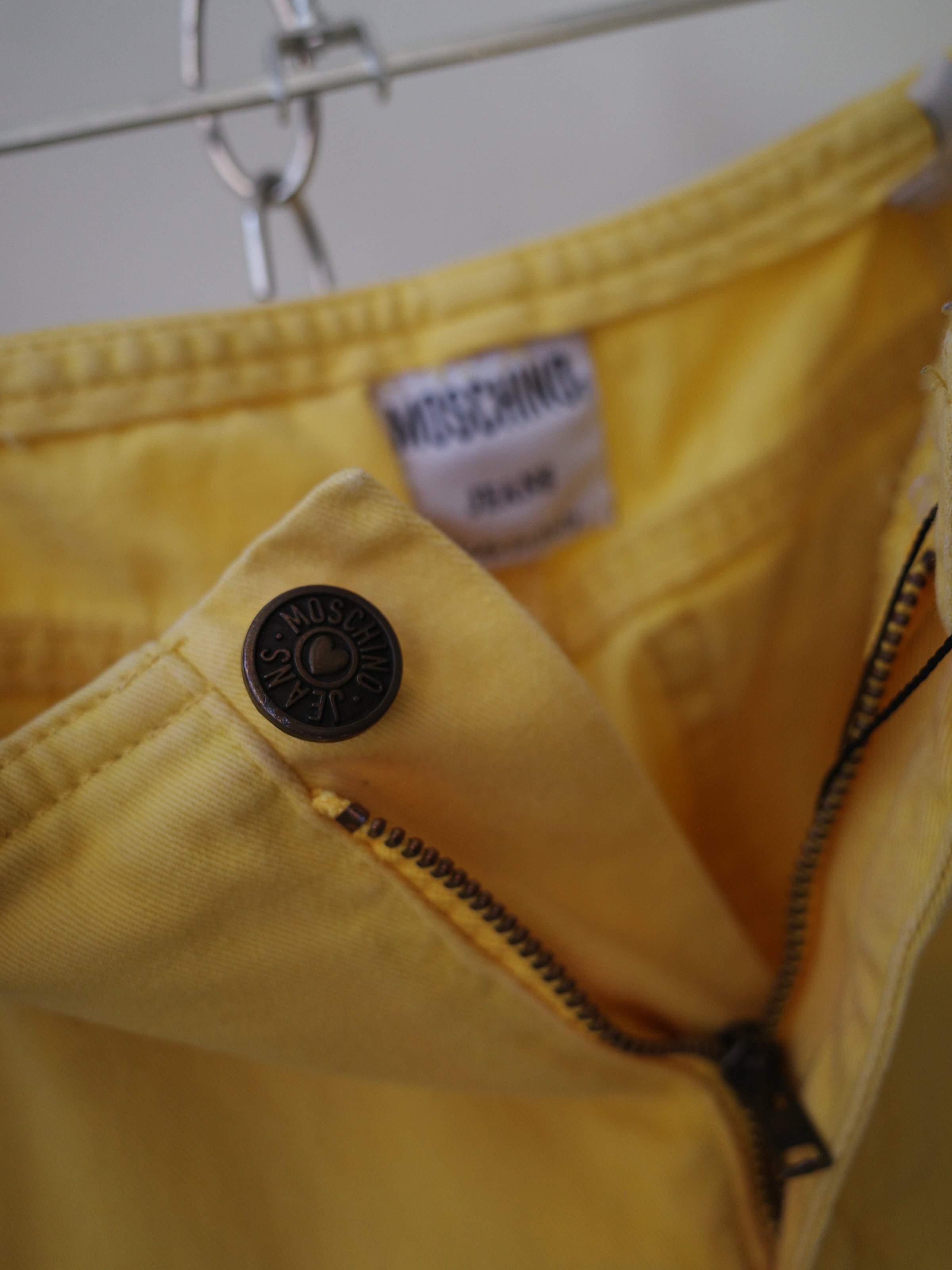 Moschino Jeans Yellow Peace Denim Pants – EARTH 土