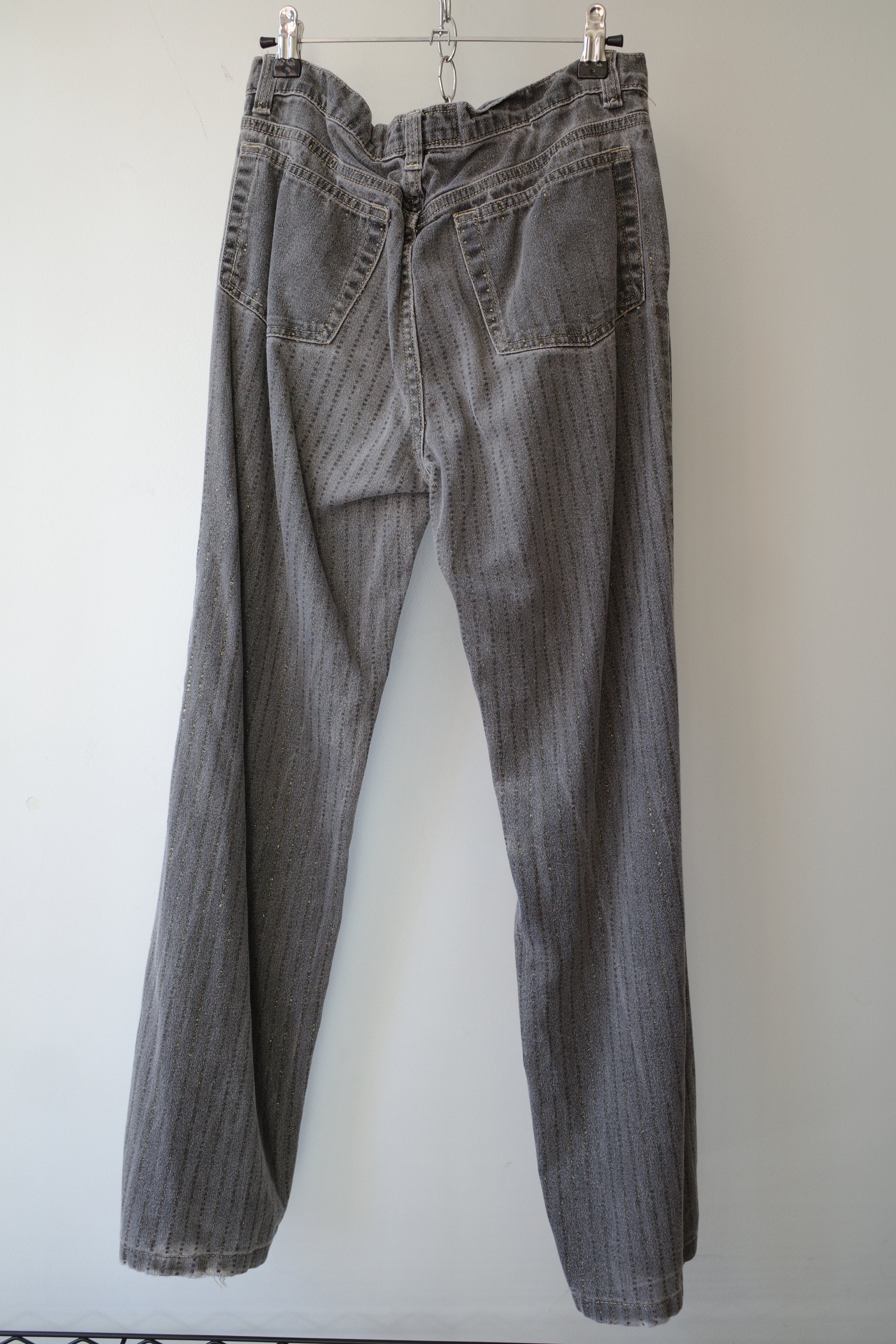 Roberto Cavalli Vintage Glitter-Flecked Grey Jeans – EARTH 土