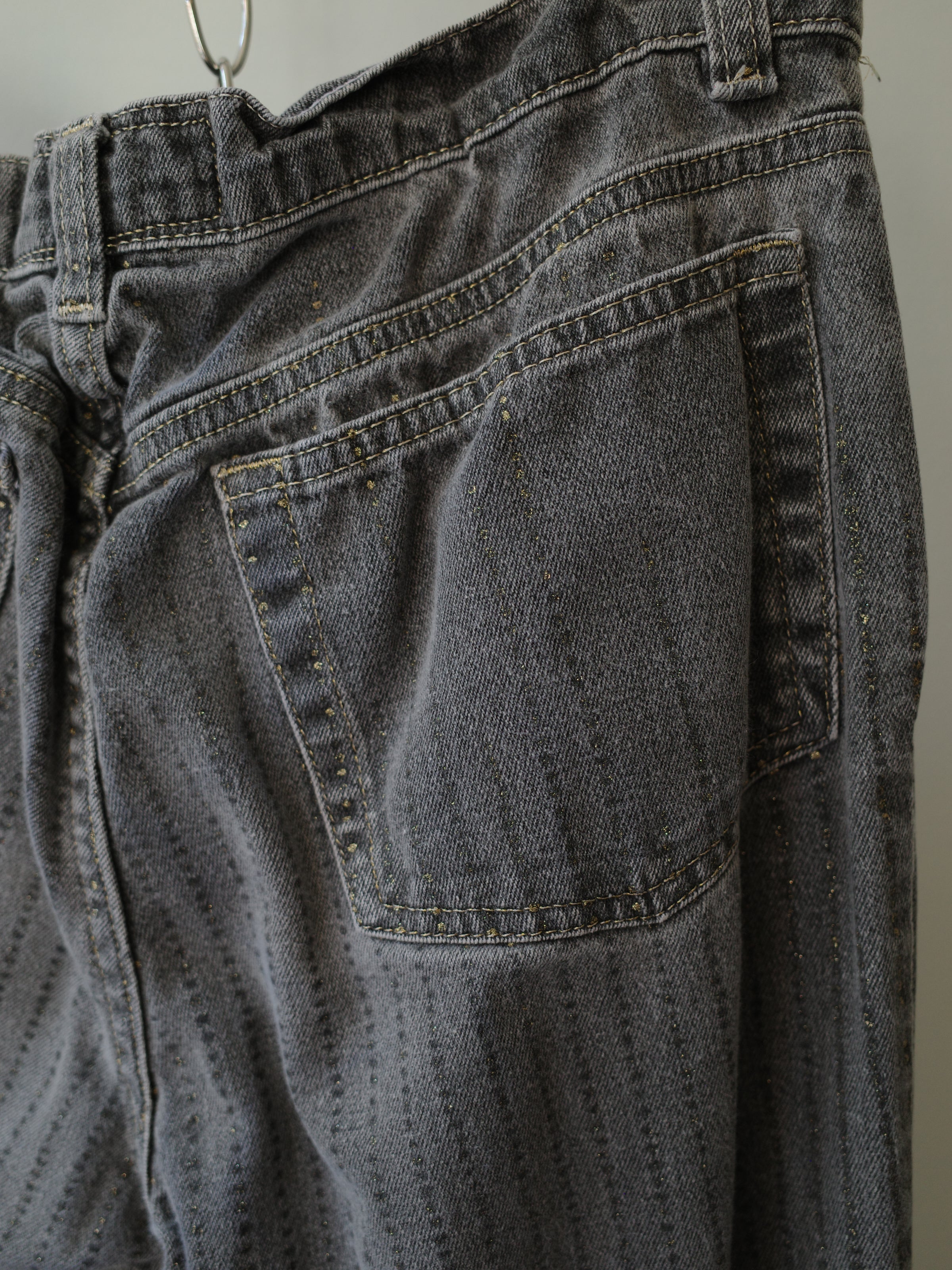 Roberto Cavalli Vintage Glitter-Flecked Grey Jeans – EARTH 土