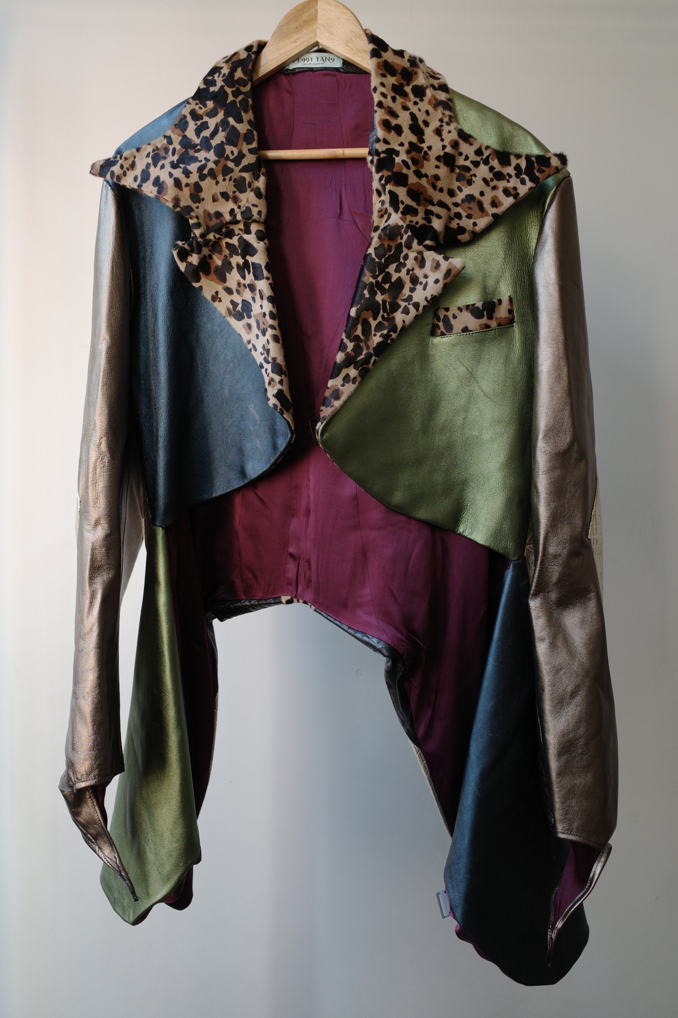 PE99Y YAN9 Multi-Metallic Patchwork Blazer – 金