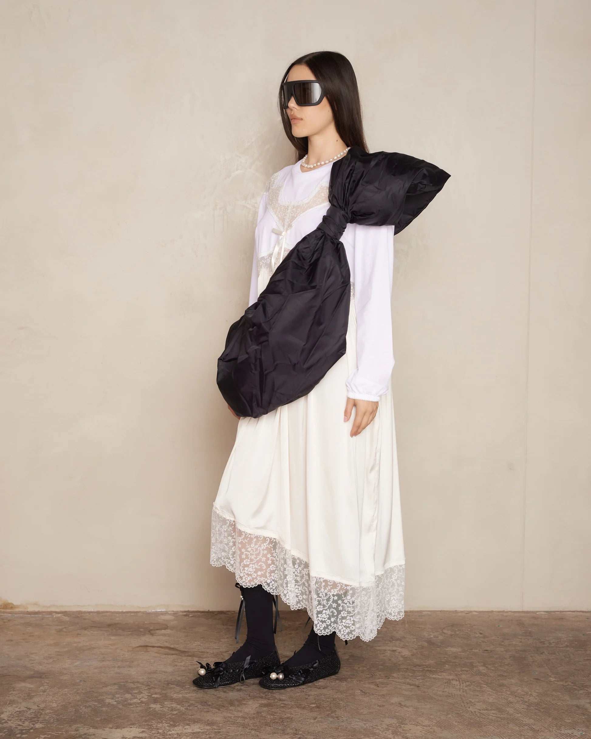 Simone Rocha Black Bow Crossbody Bag – METAL 金