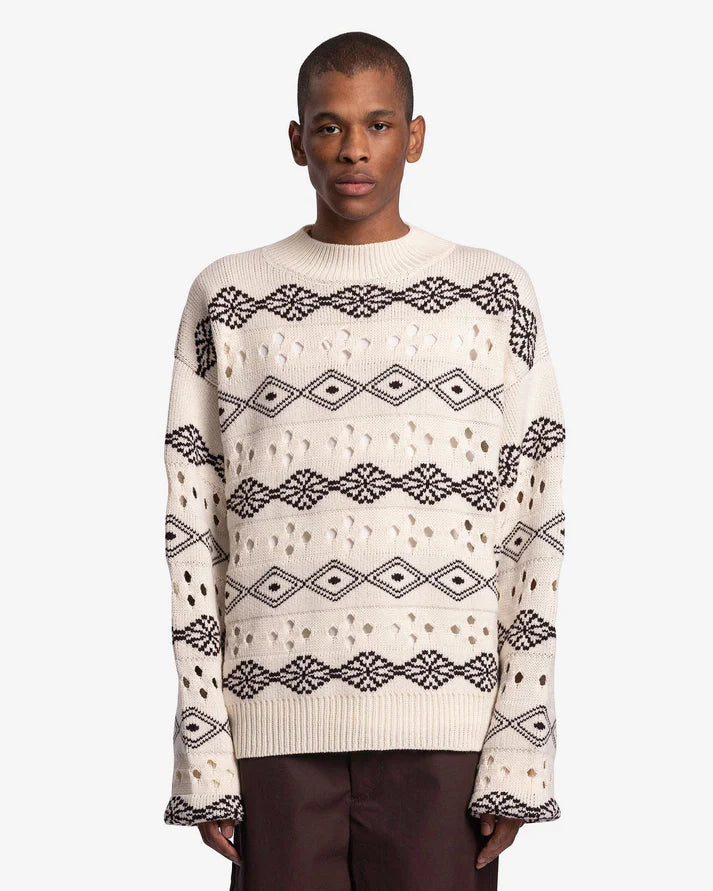 Namacheko Cream Patterned Knit Sweater – EARTH 土