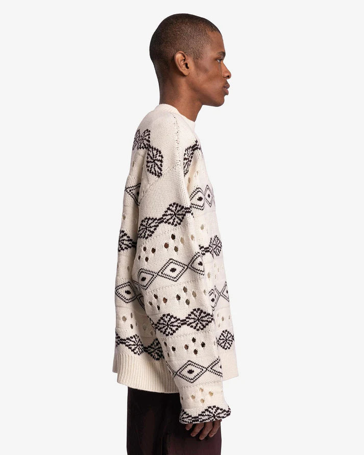 Namacheko Cream Patterned Knit Sweater – EARTH 土