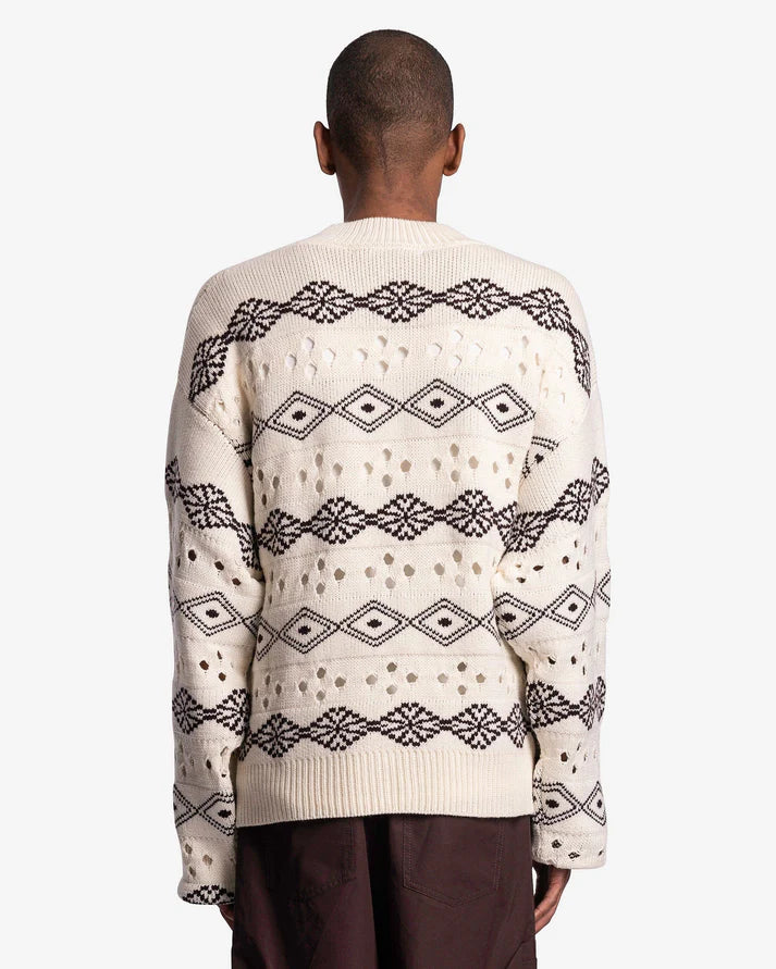 Namacheko Cream Patterned Knit Sweater – EARTH 土