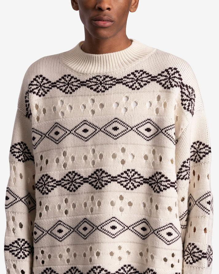 Namacheko Cream Patterned Knit Sweater – EARTH 土