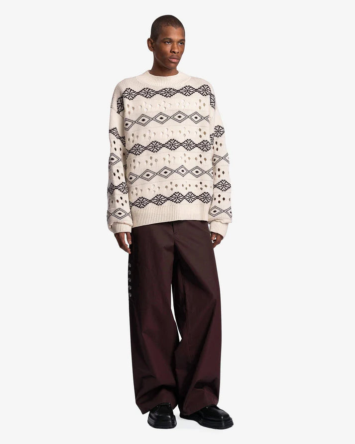 Namacheko Cream Patterned Knit Sweater – EARTH 土