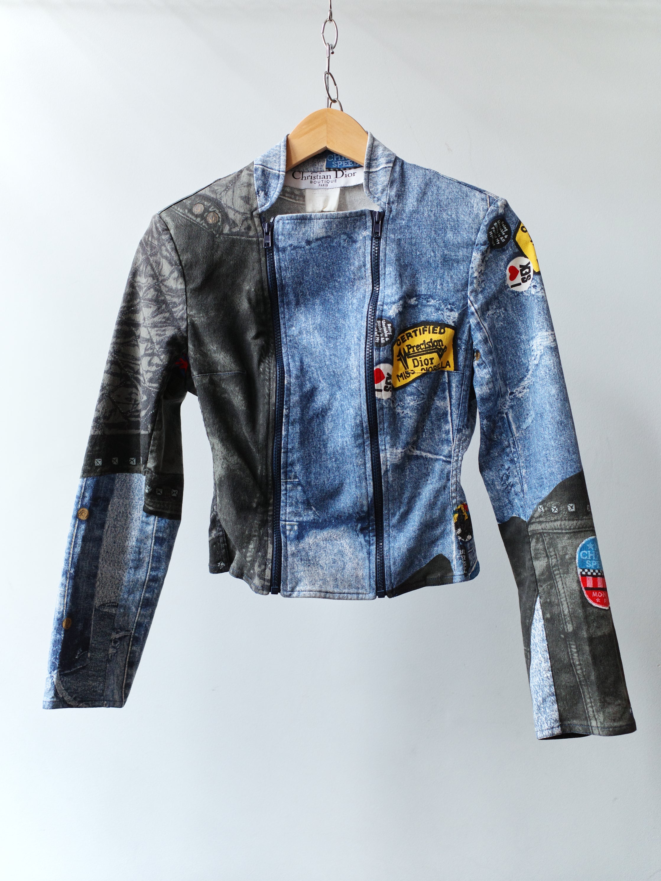 Christian Dior by John Galliano Trompe-l'œil Denim Print Jacket – METAL 金