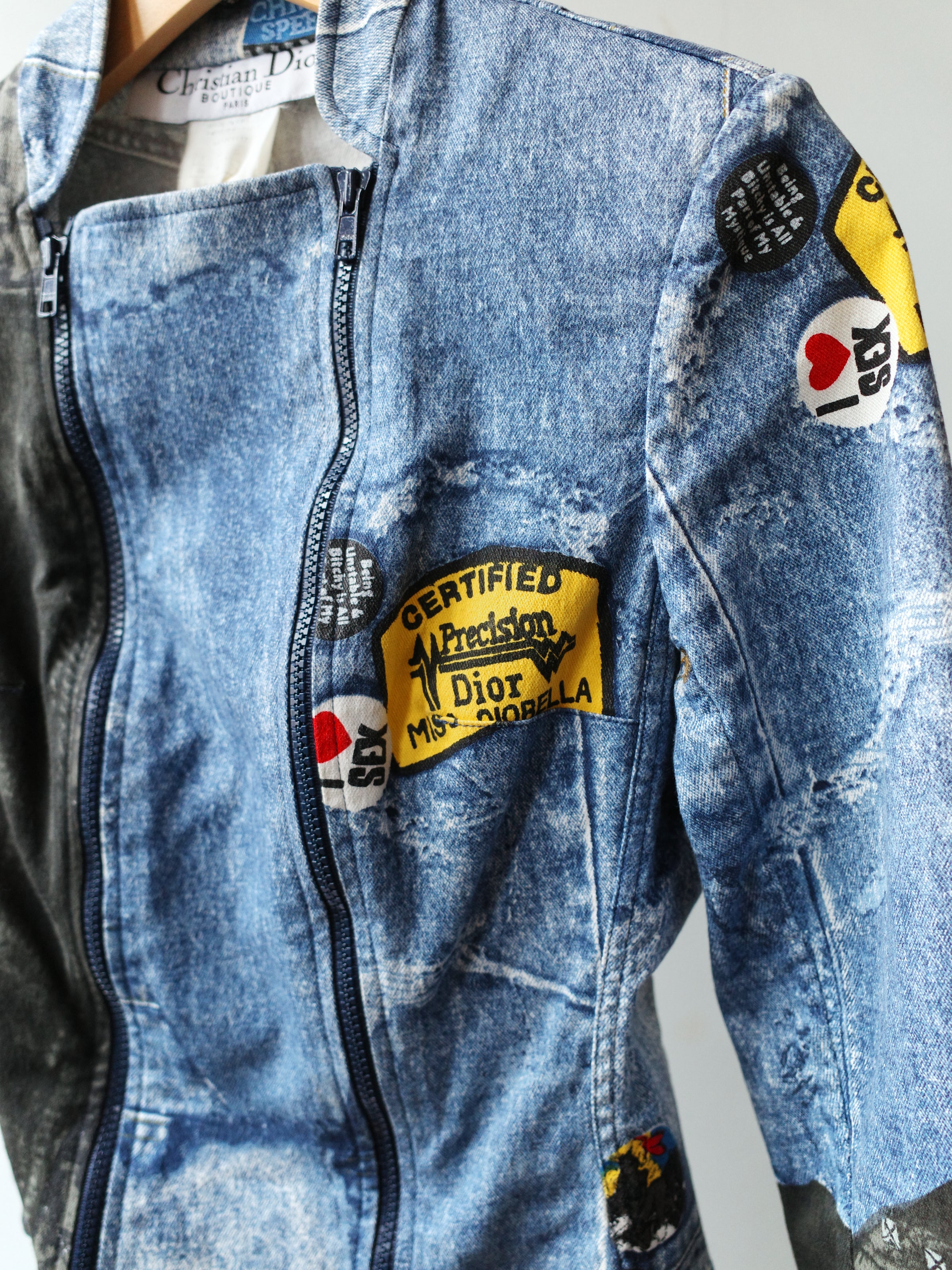 Christian Dior by John Galliano Trompe-l'œil Denim Print Jacket – METAL 金