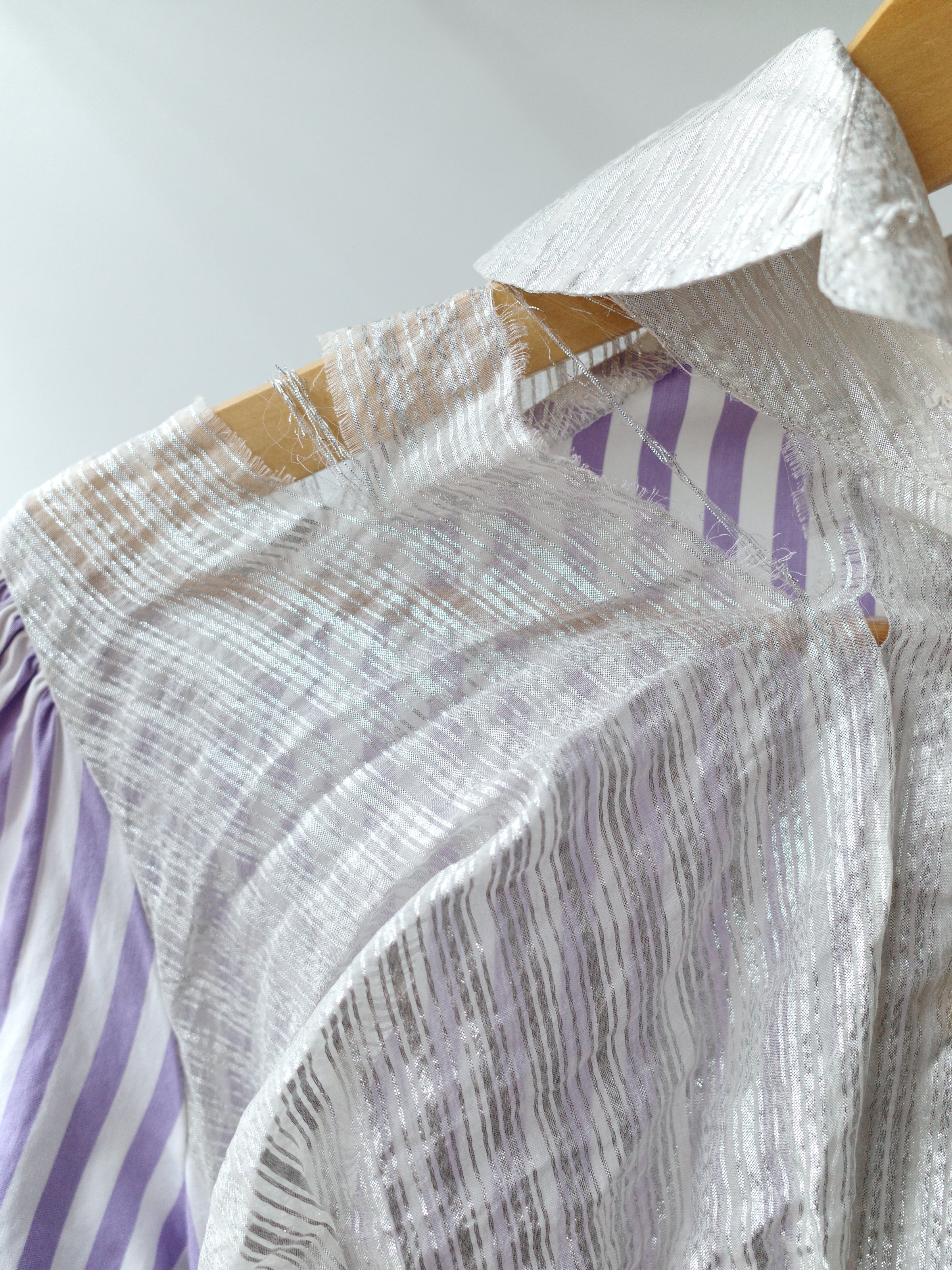Vivienne Westwood Vintage Metallic Bib Striped Shirt – METAL 金