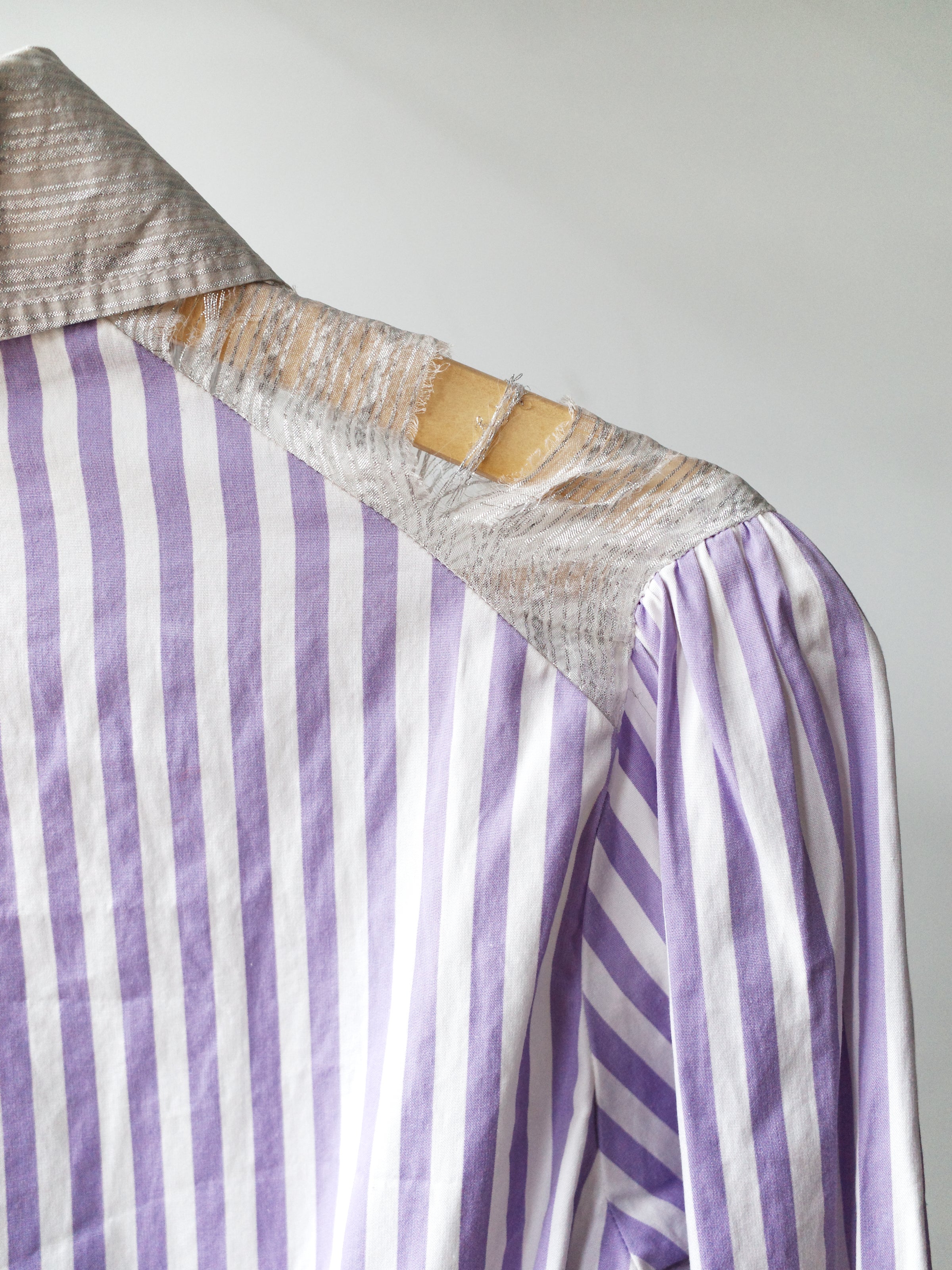 Vivienne Westwood Vintage Metallic Bib Striped Shirt – METAL 金