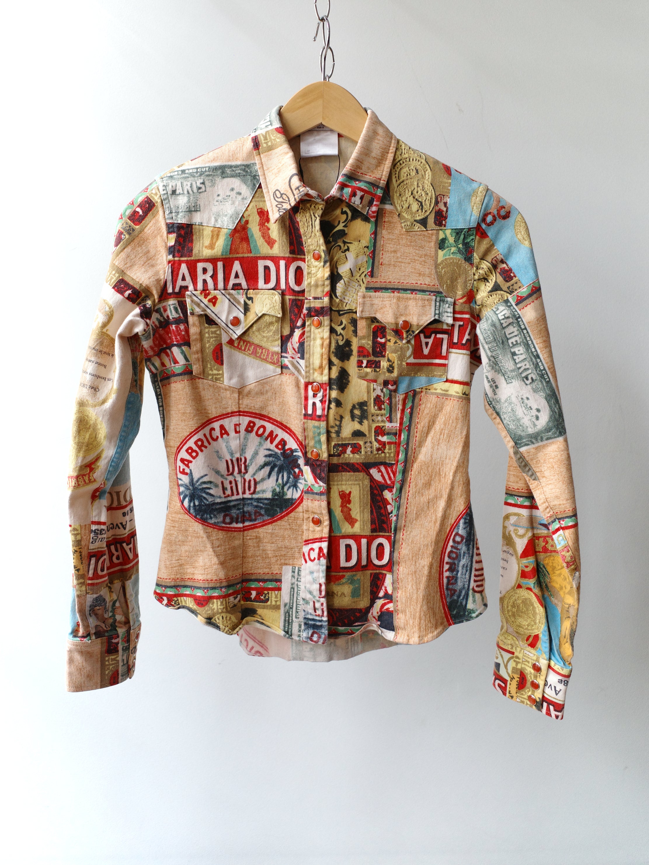 Christian Dior S/S 2002 “Rasta” Postcard-Print Denim Shirt – FIRE 火