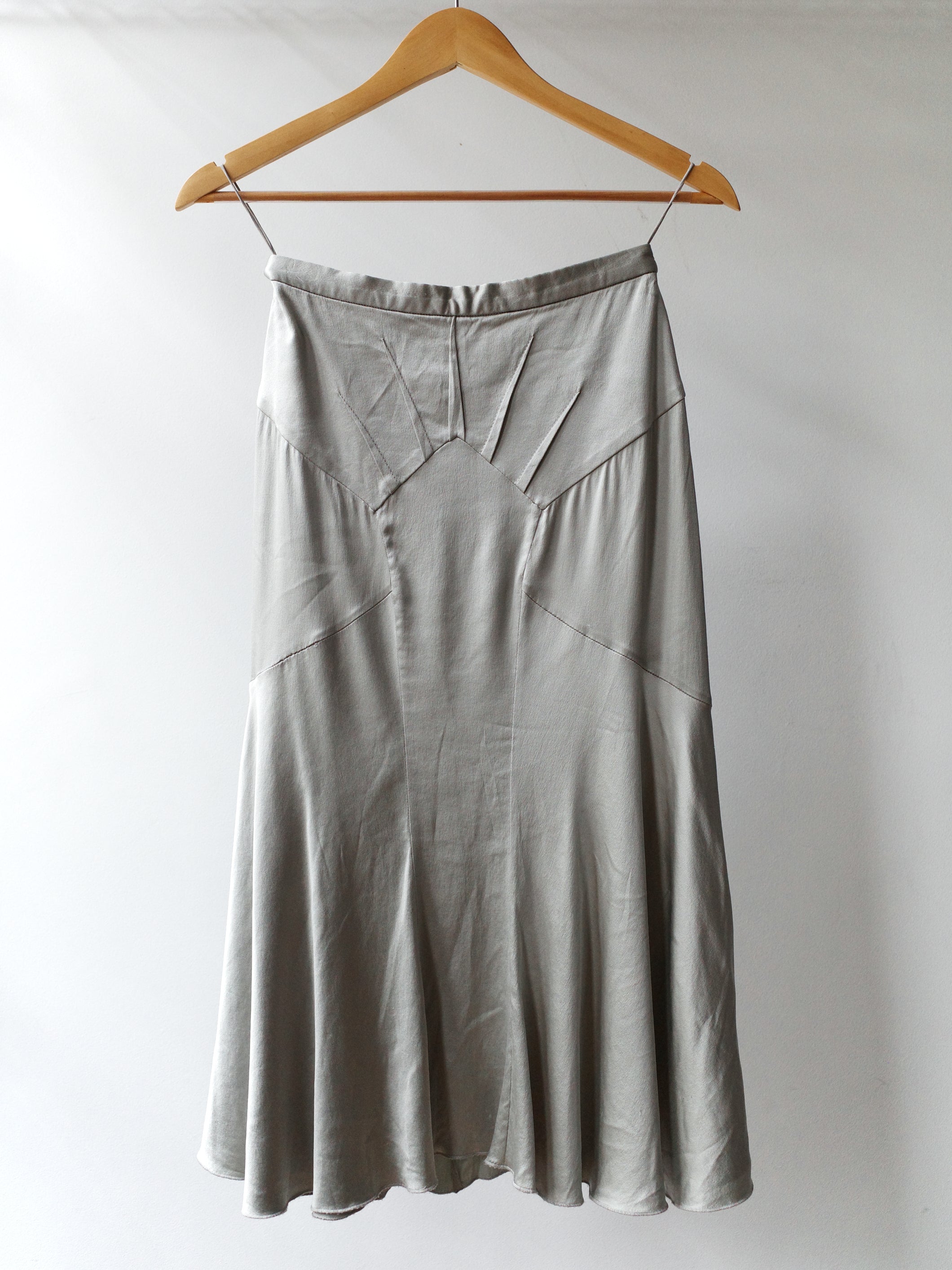 Dolce & Gabbana Silver Satin Panel Skirt – METAL 金