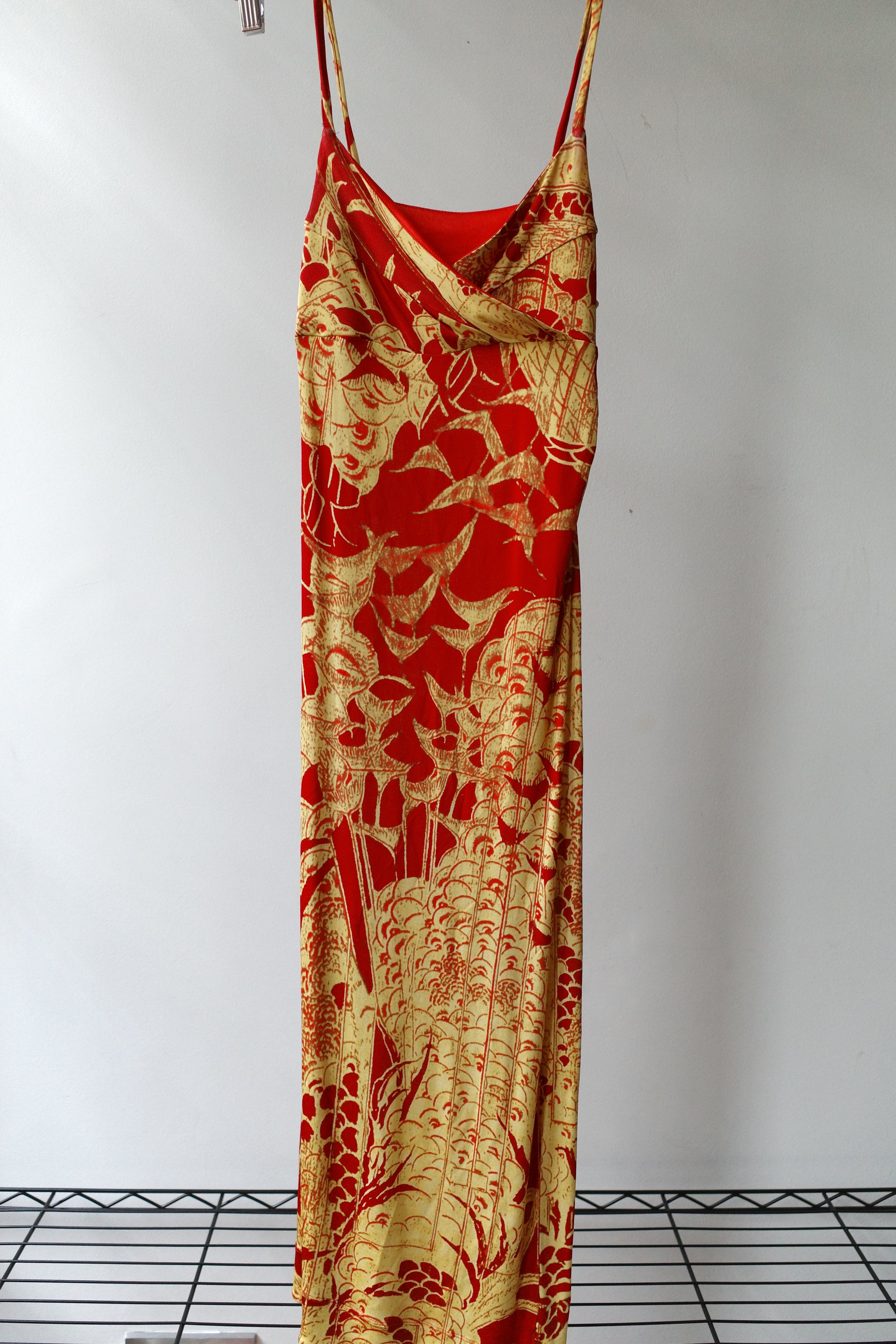 Roberto Cavalli Just Cavalli Gold Baroque Dress – FIRE 火