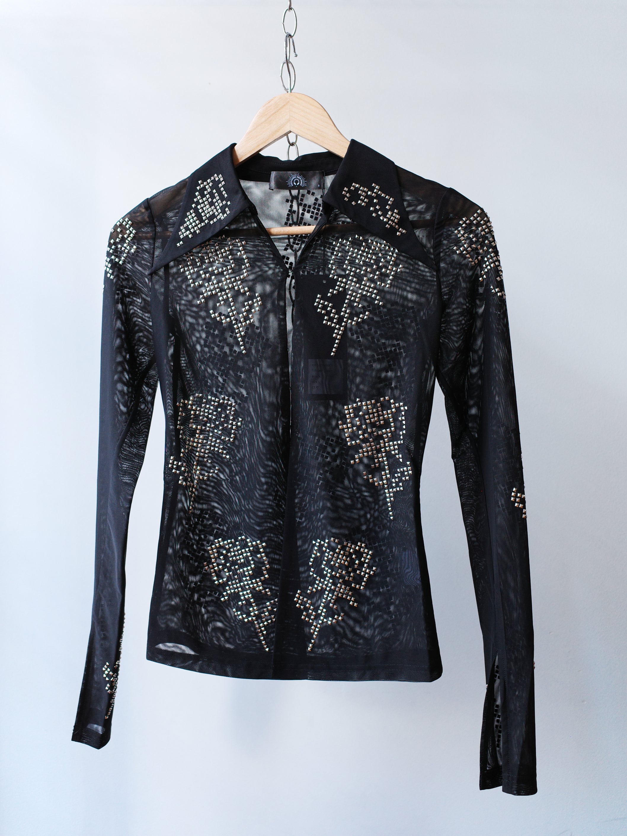 OVER RANGE Rose Studded Mesh Shirt – METAL 金
