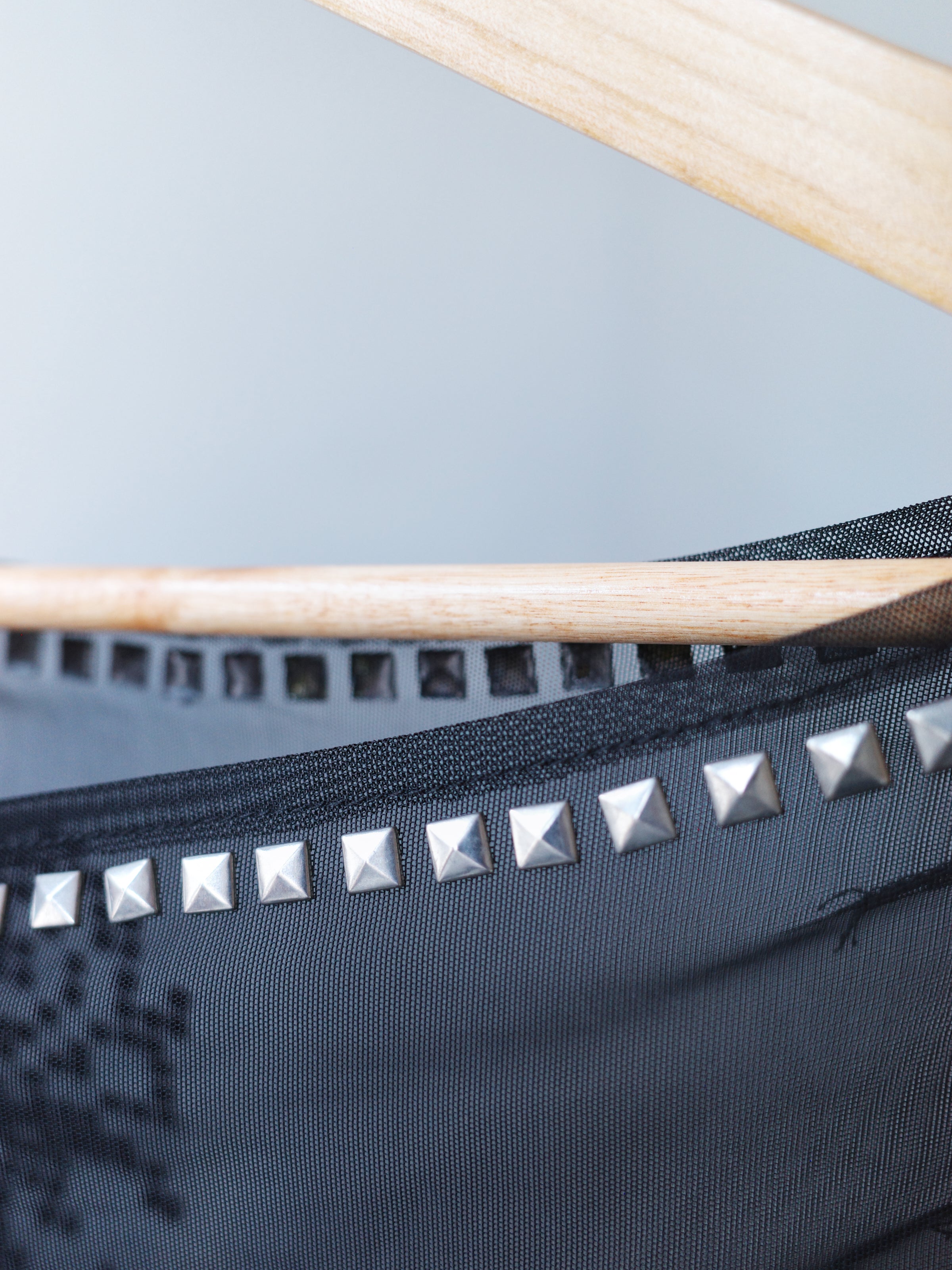 OVER RANGE Rose Studded Mesh Long Sleeve Top – METAL 金