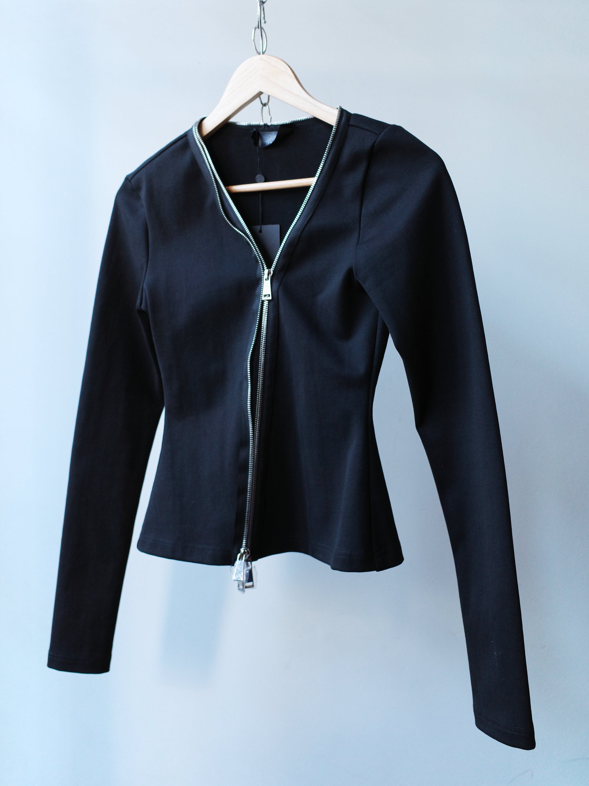 OVER RANGE Black Zippered Fitted Jacket – METAL 金